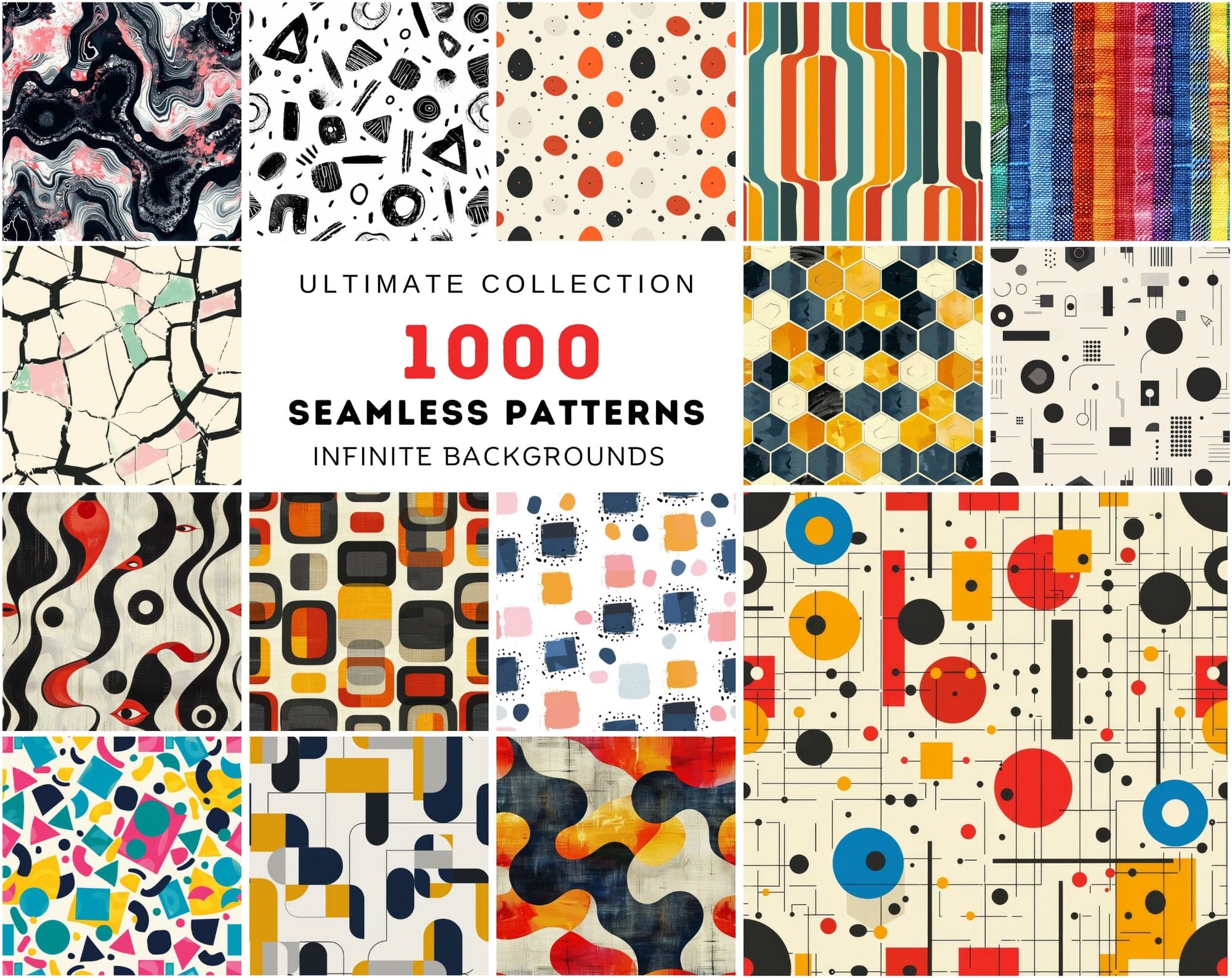 Ultimate Collection of 1000 Seamless Patterns Digital Download Sumobundle