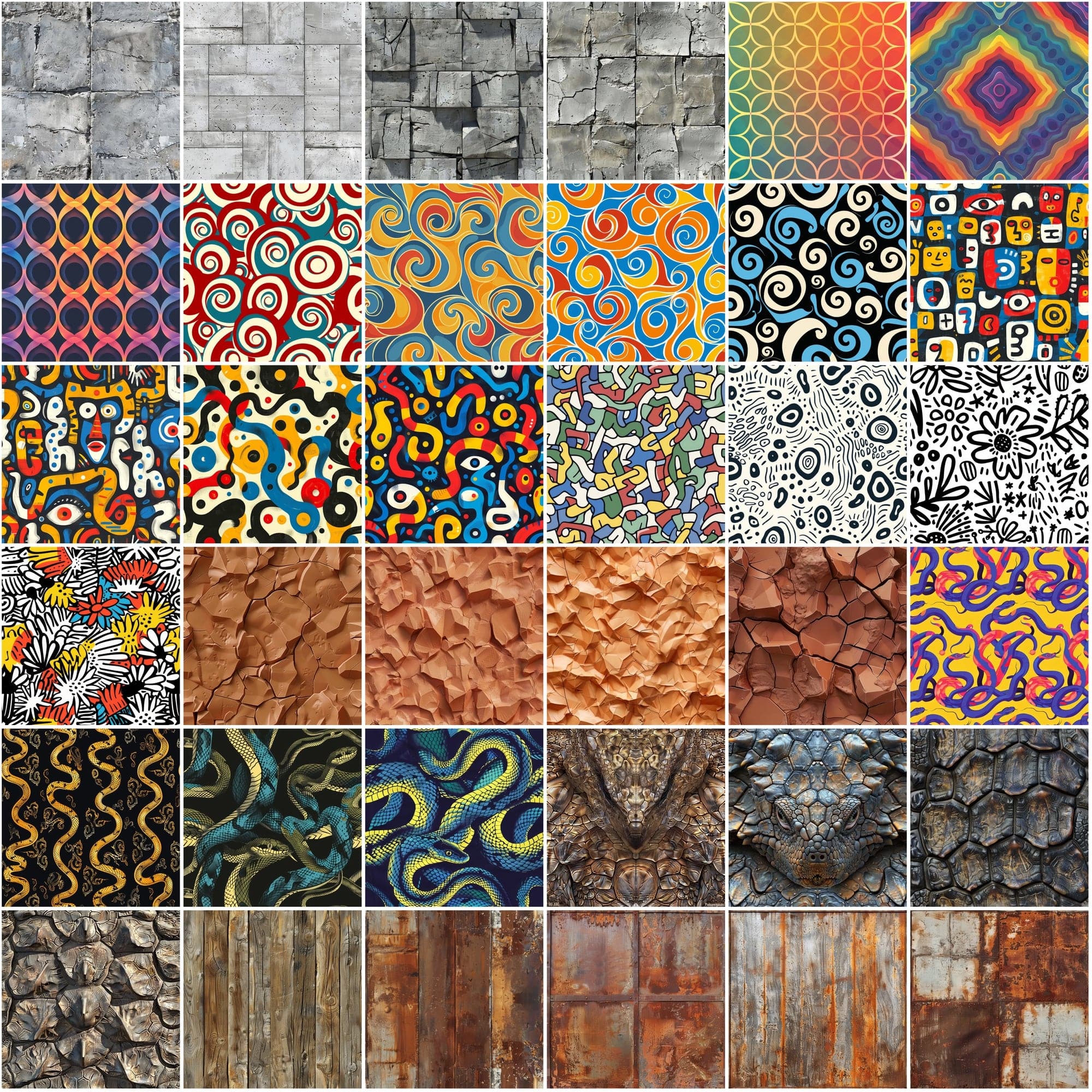 Ultimate Collection of 380 Seamless Patterns: Diverse Textures & Geometric Designs with Commercial License Sumobundle