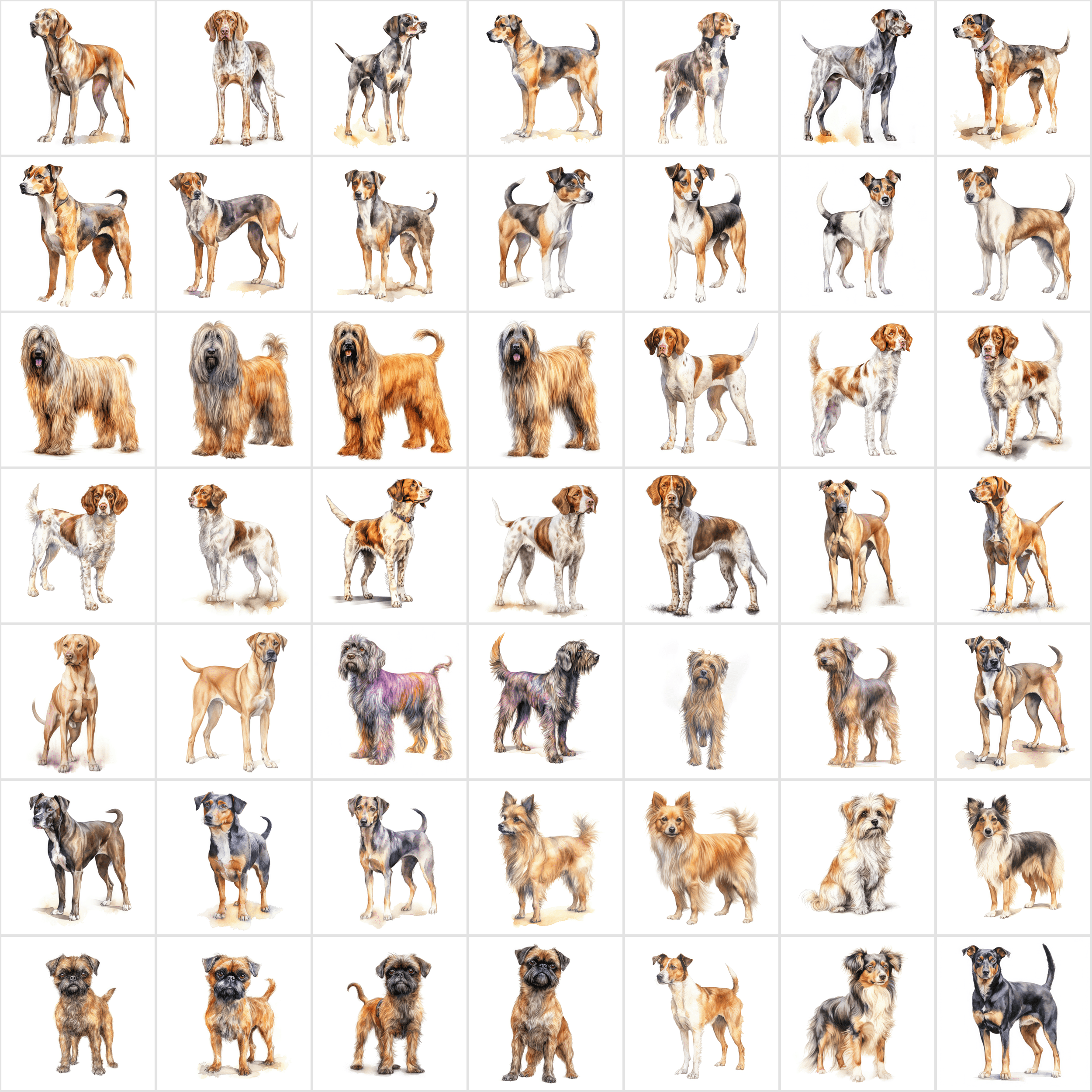 Ultimate Dog Breeds PNG Bundle - 2700 Detailed Images with Commercial Use, Transparent & White Backgrounds Digital Download Sumobundle