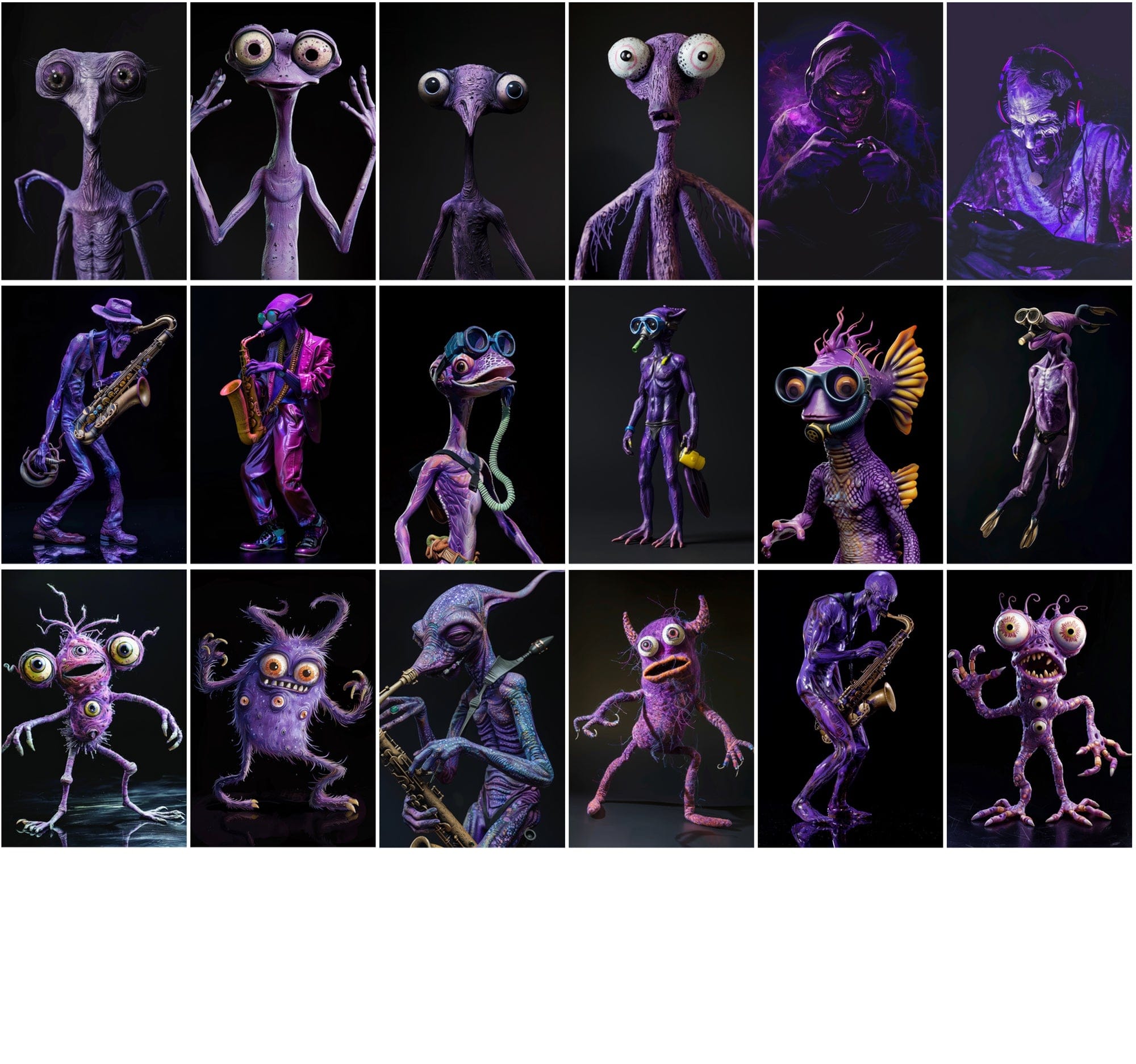 Ultimate Fantasy Art Bundle: 400+ Purple Monsters & Surreal Images, Commercial Use Digital Download Sumobundle