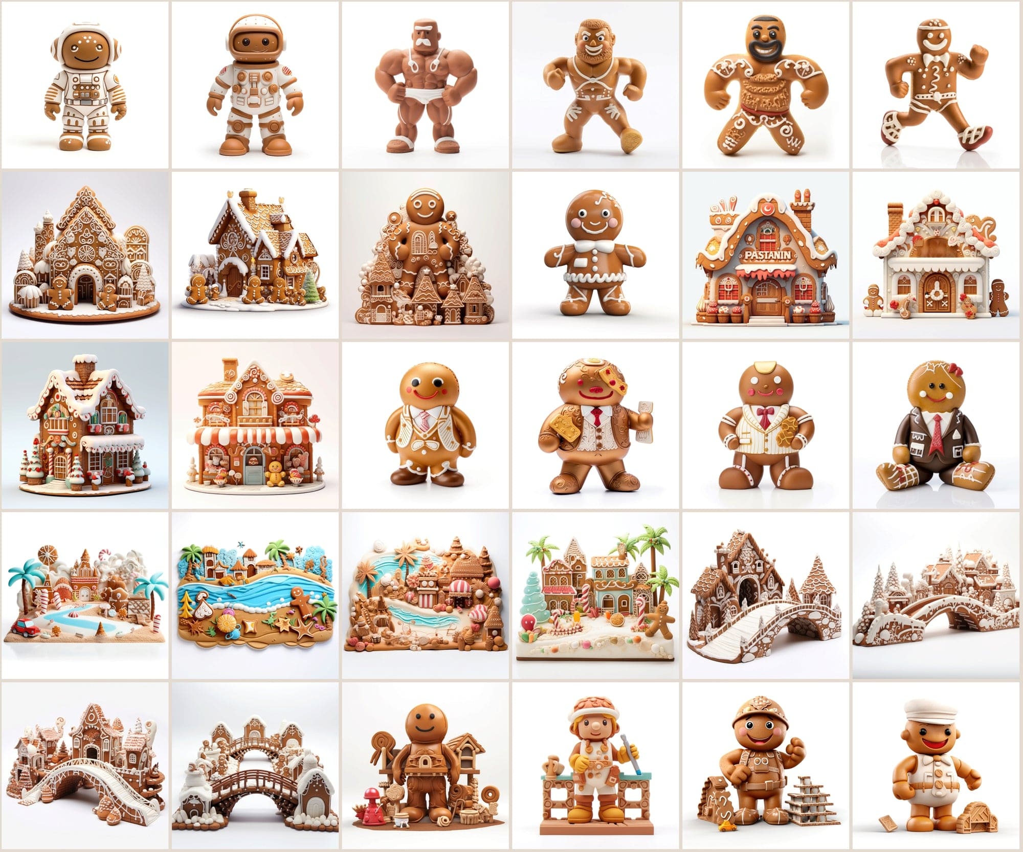Ultimate Gingerbread Creations Collection - 400 Transparent PNG's Digital Download Sumobundle