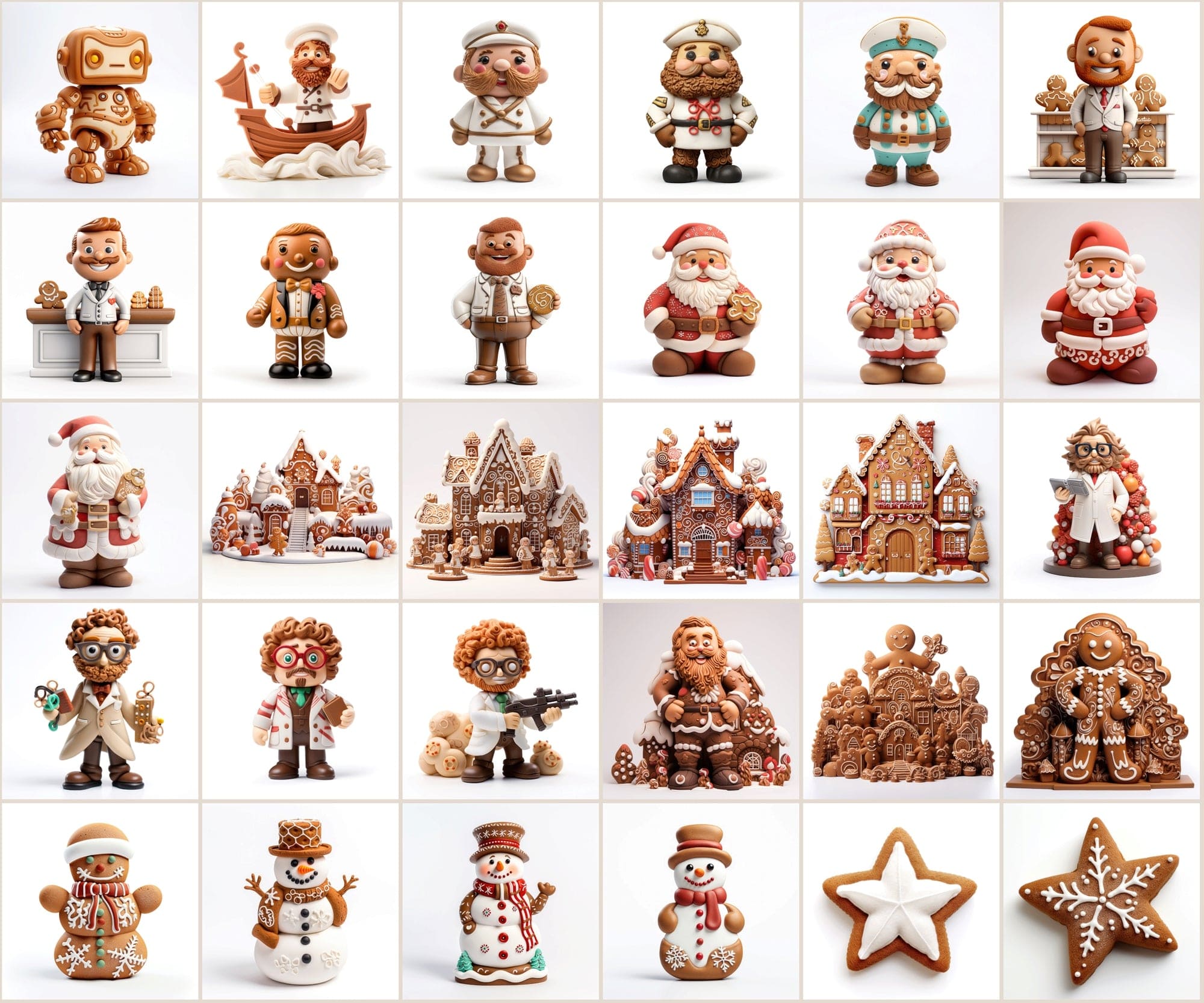 Ultimate Gingerbread Creations Collection - 400 Transparent PNG's Digital Download Sumobundle