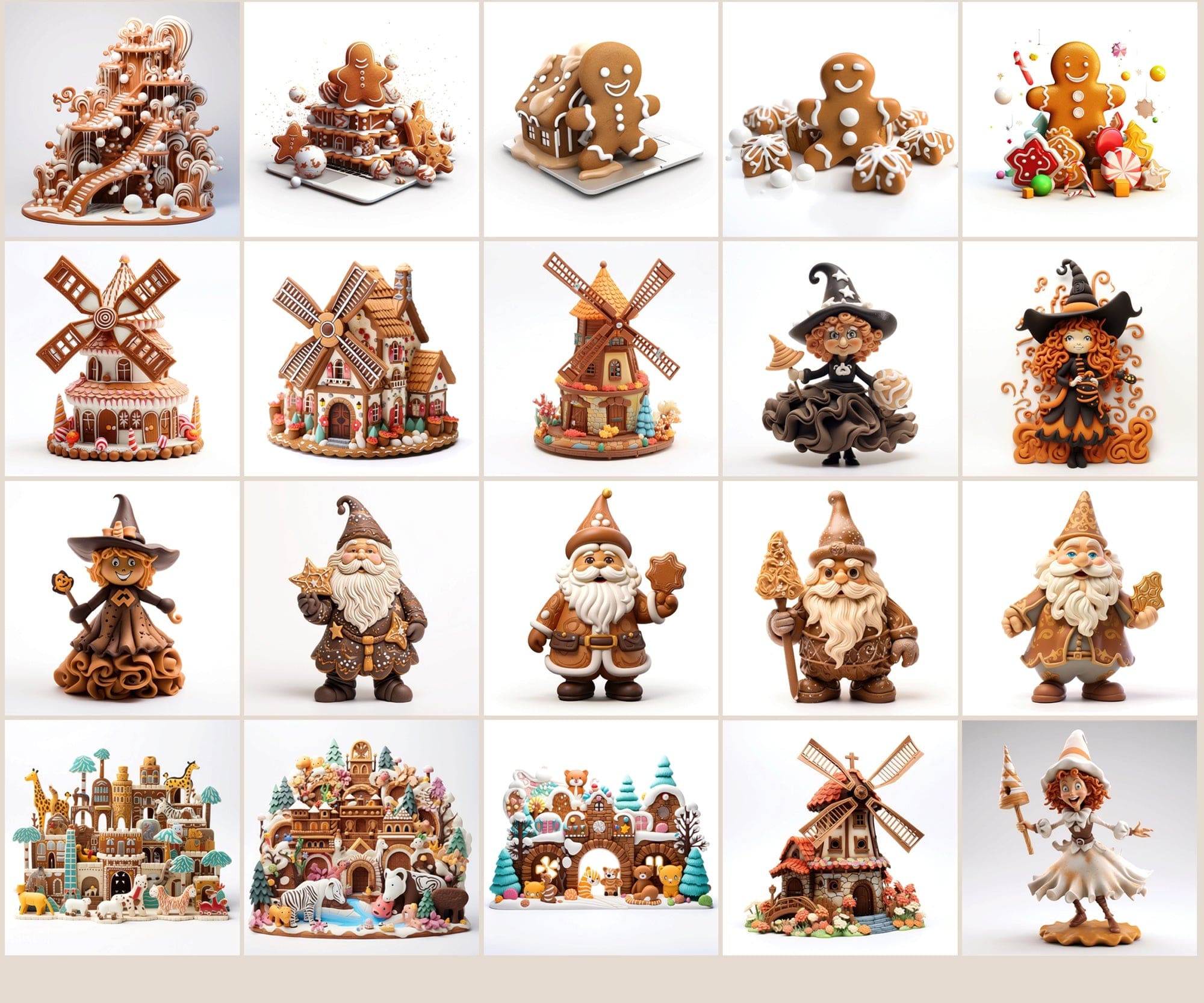 Ultimate Gingerbread Creations Collection - 400 Transparent PNG's Digital Download Sumobundle