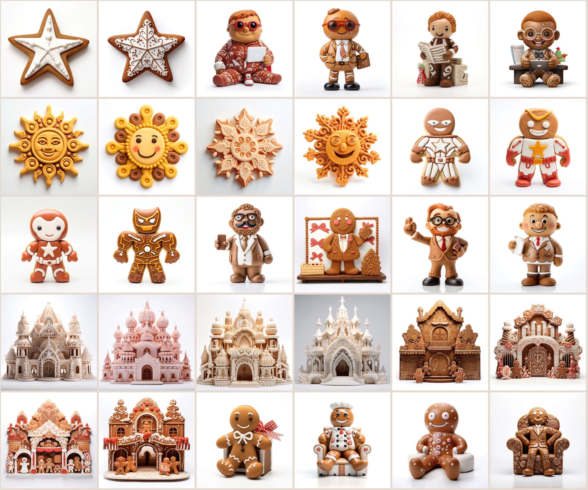 Ultimate Gingerbread Creations Collection - 400 Transparent PNG's Digital Download Sumobundle