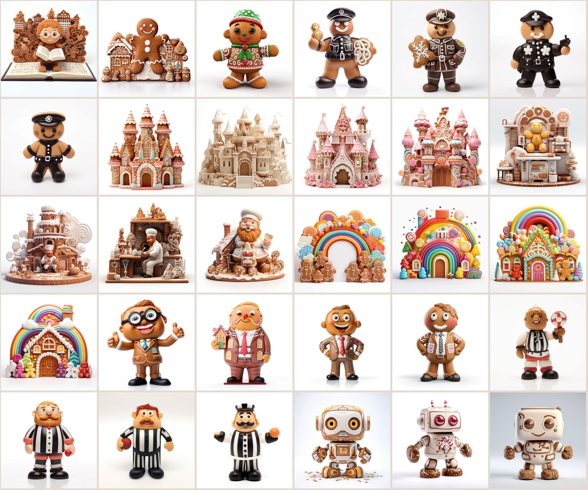 Ultimate Gingerbread Creations Collection - 400 Transparent PNG's Digital Download Sumobundle