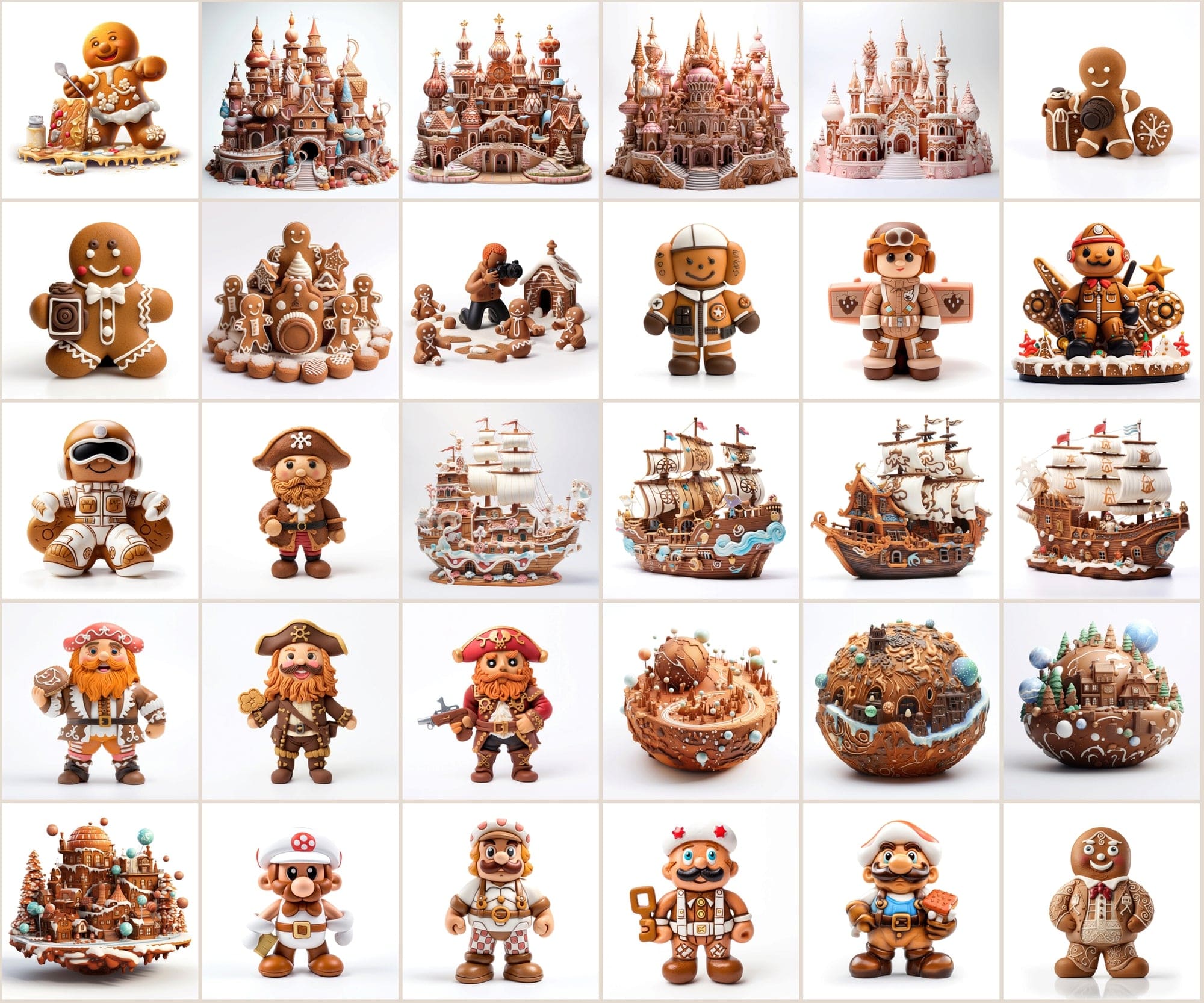 Ultimate Gingerbread Creations Collection - 400 Transparent PNG's Digital Download Sumobundle