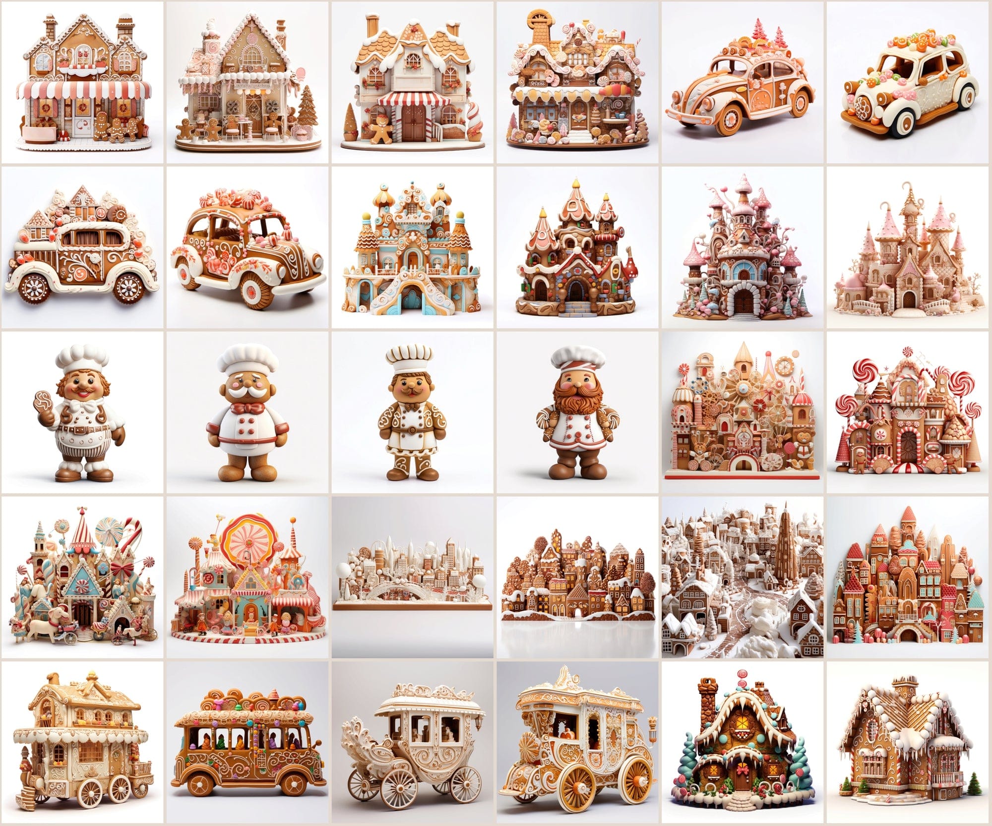 Ultimate Gingerbread Creations Collection - 400 Transparent PNG's Digital Download Sumobundle