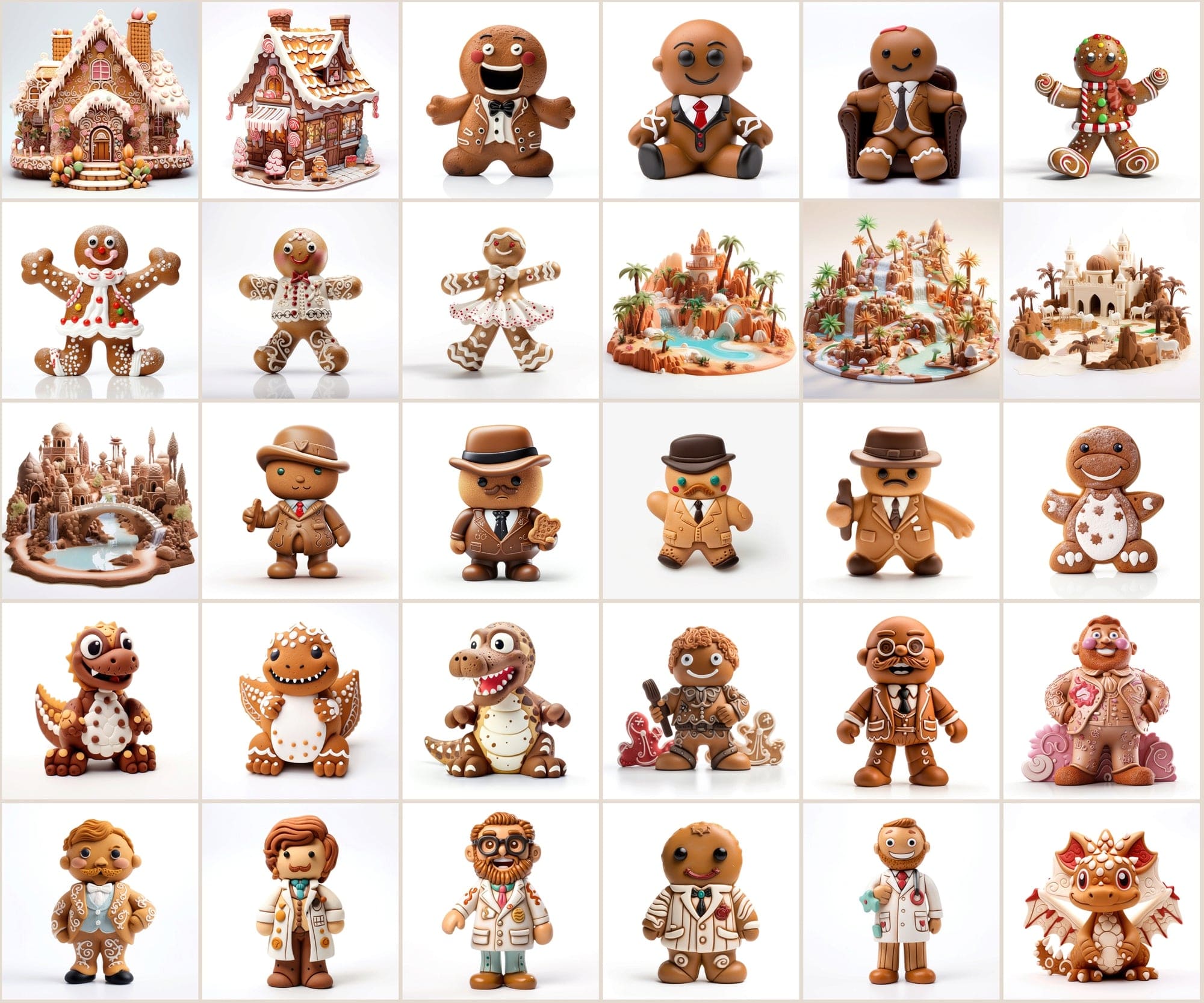 Ultimate Gingerbread Creations Collection - 400 Transparent PNG's Digital Download Sumobundle
