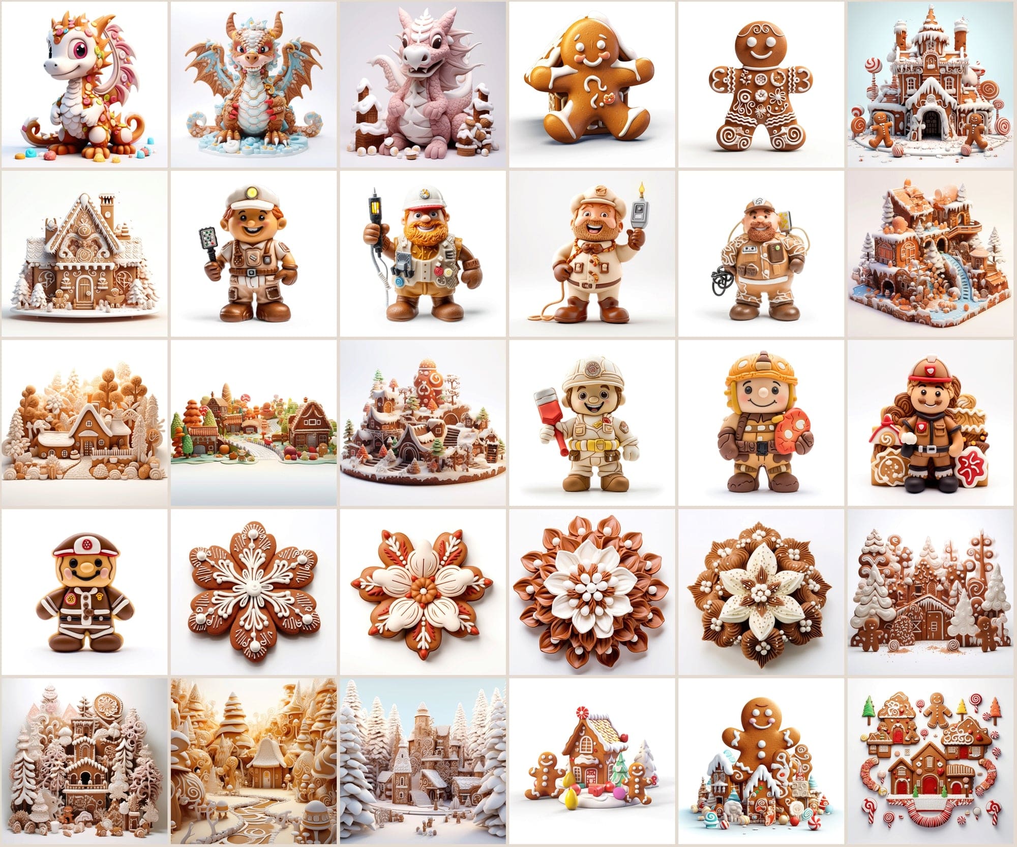 Ultimate Gingerbread Creations Collection - 400 Transparent PNG's Digital Download Sumobundle