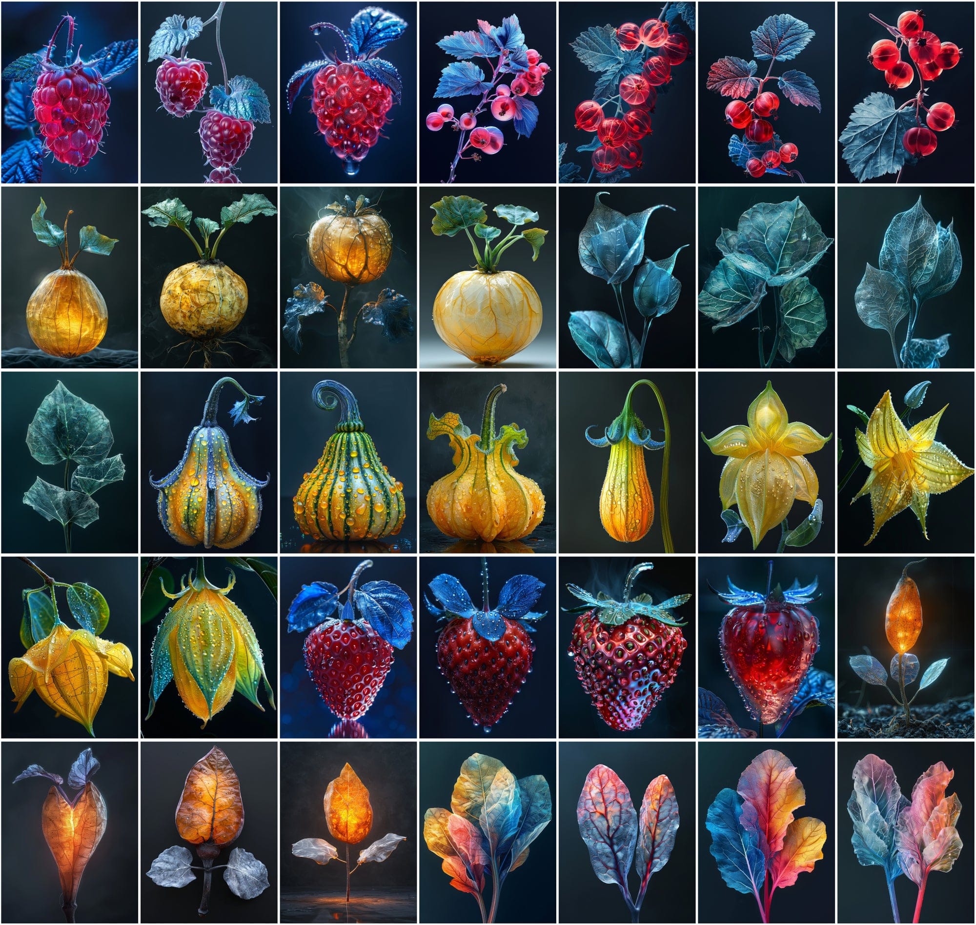 Unique Conceptual Fruit and Vegetable Art, 400 High-Resolution Images for Commercial Use Digital Download Sumobundle