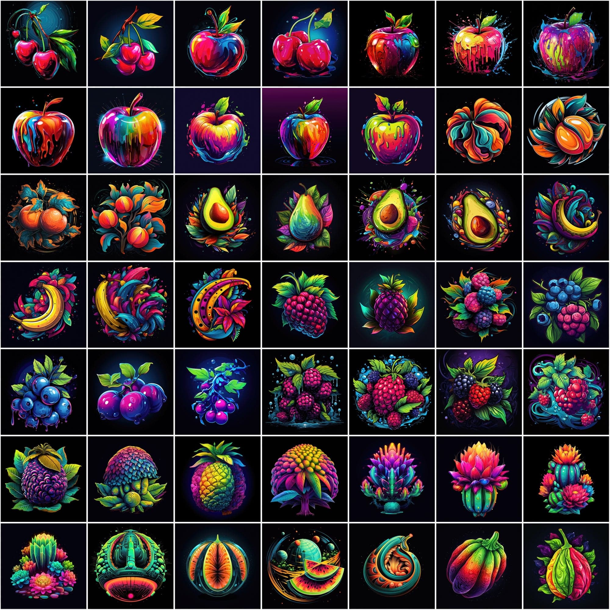 Unique Fruit and Vegetable Image Pack - 590 High-Resolution, Commercial License Included Digital Download Sumobundle