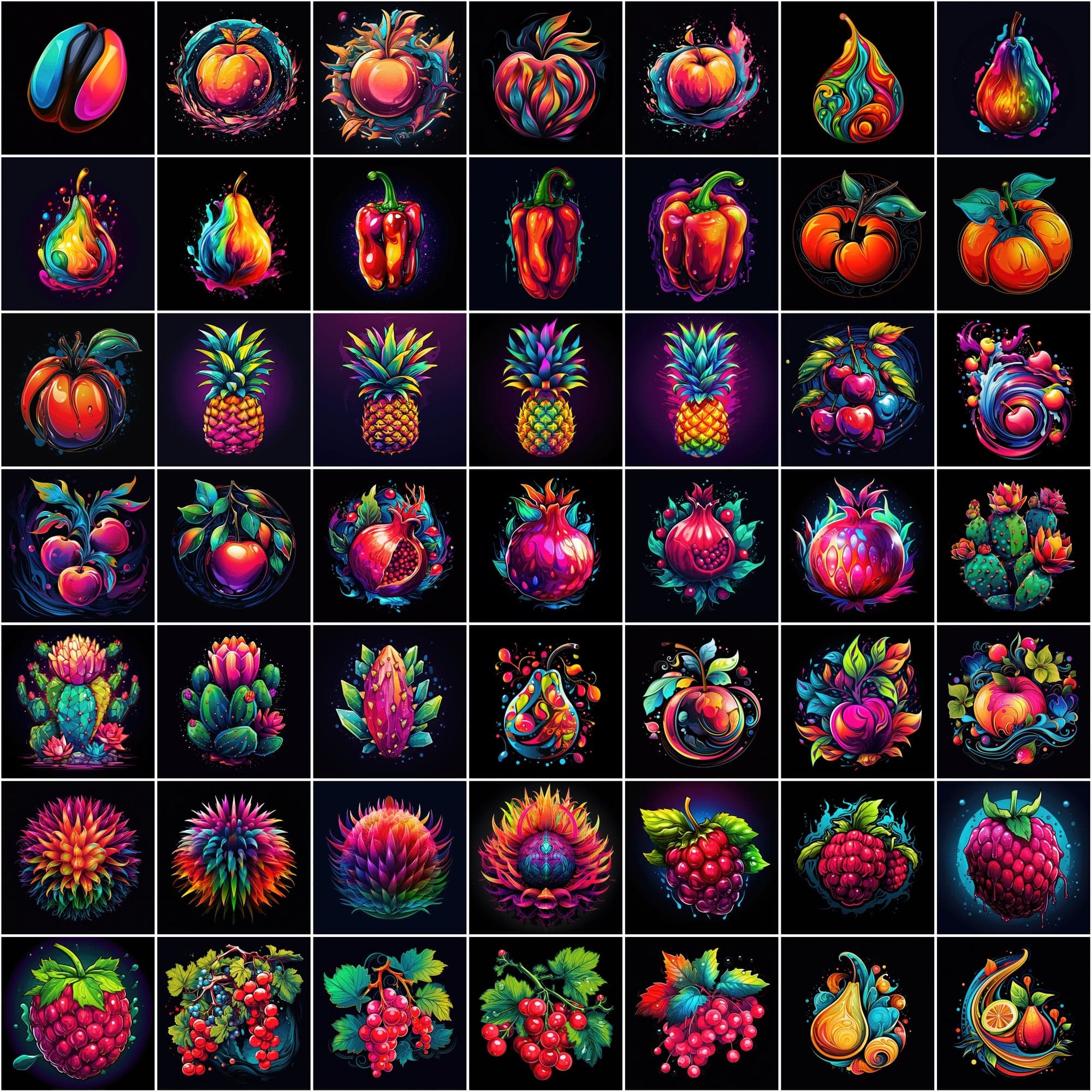 Unique Fruit and Vegetable Image Pack - 590 High-Resolution, Commercial License Included Digital Download Sumobundle