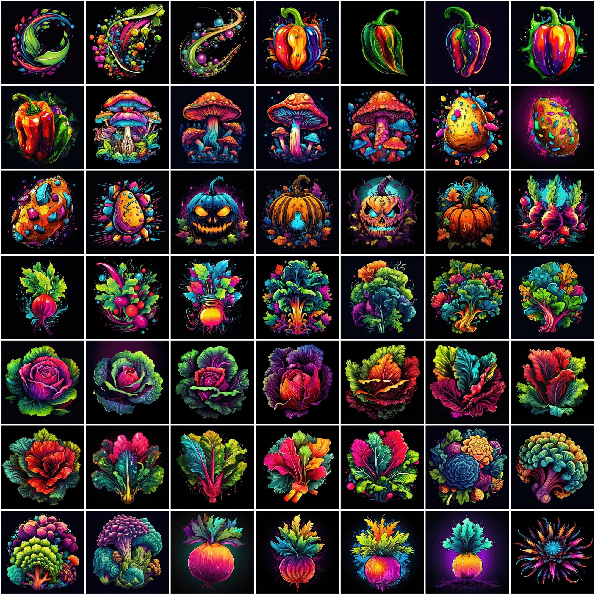 Unique Fruit and Vegetable Image Pack - 590 High-Resolution, Commercial License Included Digital Download Sumobundle