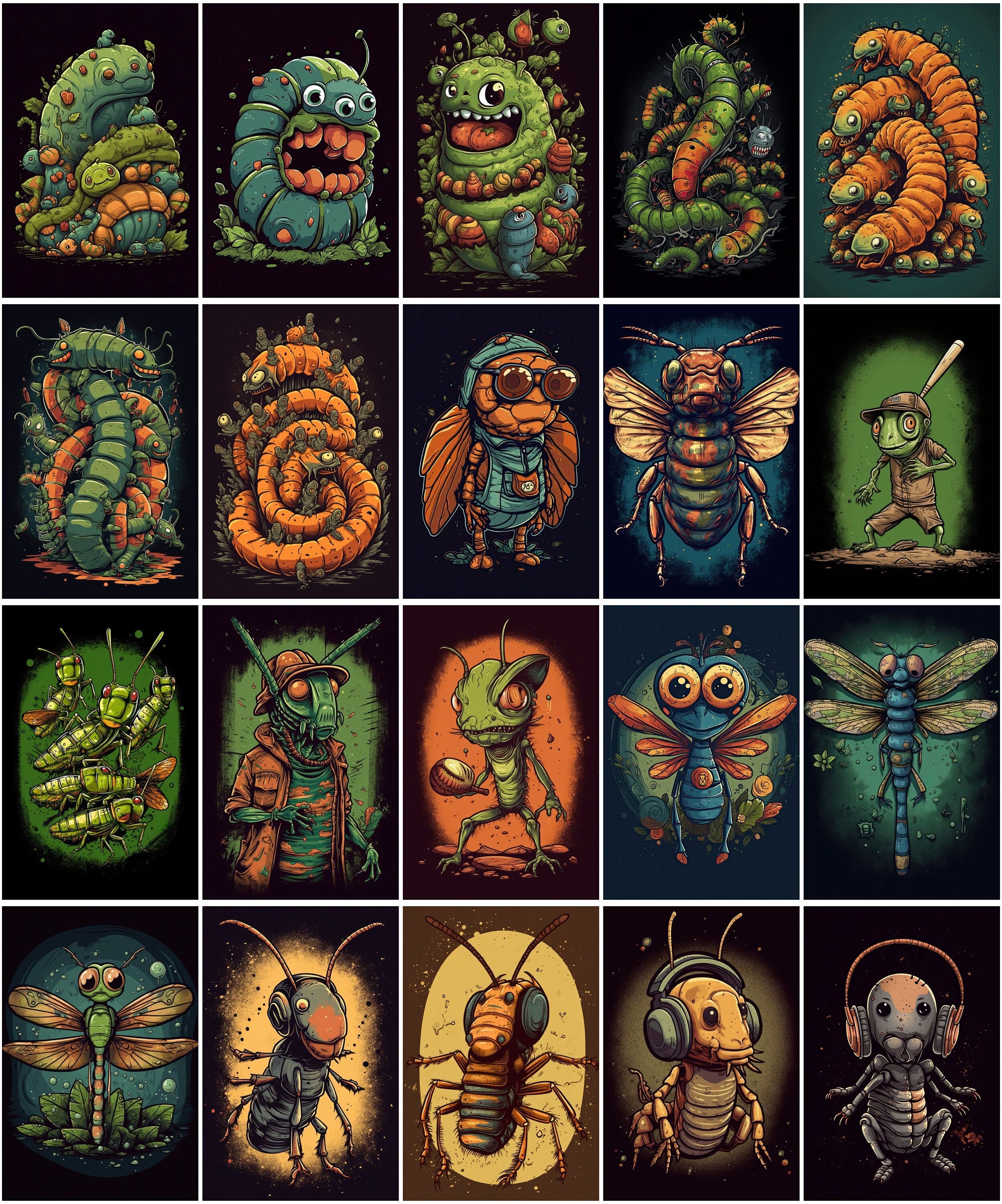 Unique Insect Bundle: 100 Premium Images for T-Shirt & Wall Art Designs Digital Download Sumobundle