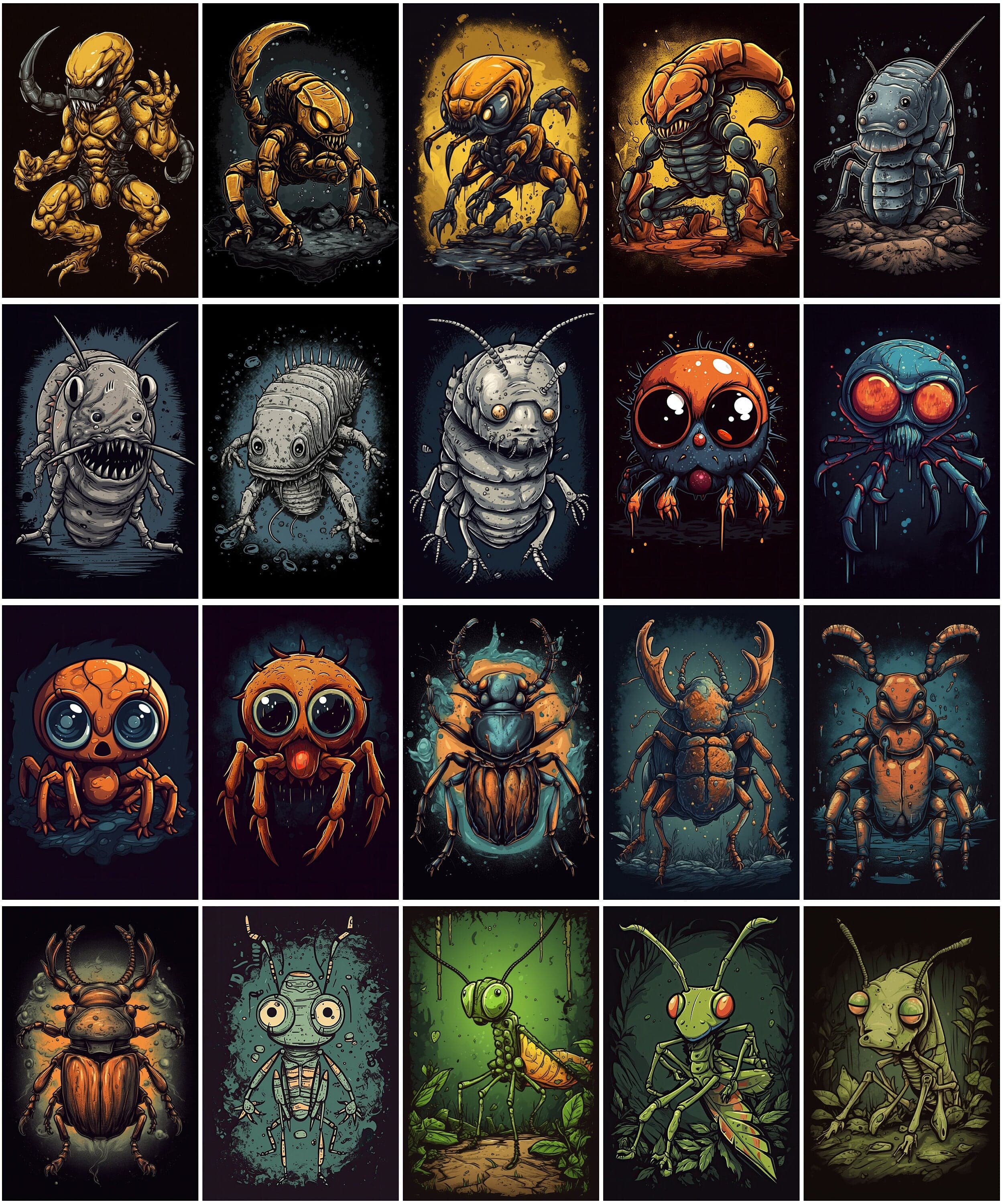 Unique Insect Bundle: 100 Premium Images for T-Shirt & Wall Art Designs Digital Download Sumobundle