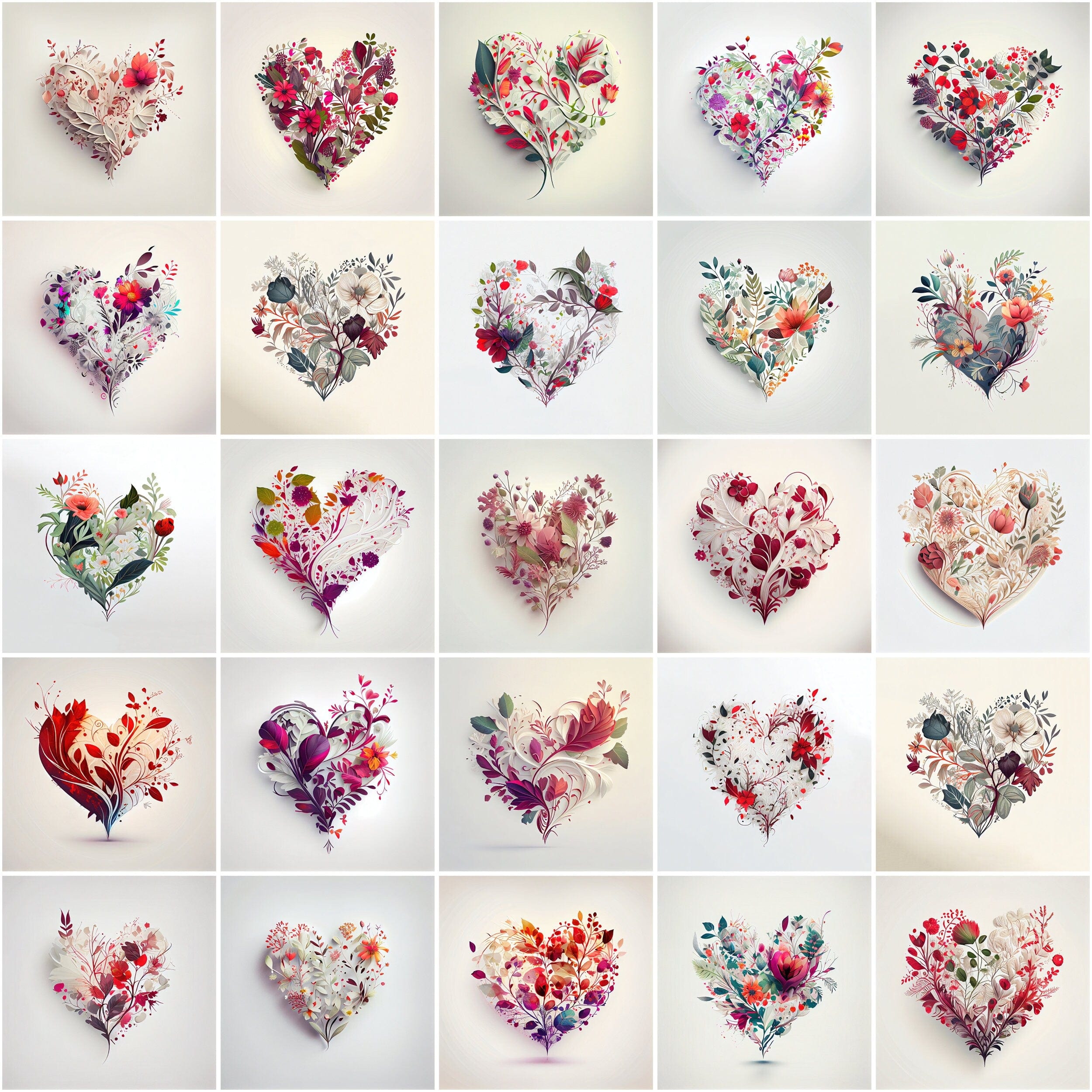 Valentine's Day Hearts, Hearts Love Clip Art - Heart to Heart: 180 Ways to Show Your Love this Valentine's Day - Commercial License Digital Download Sumobundle