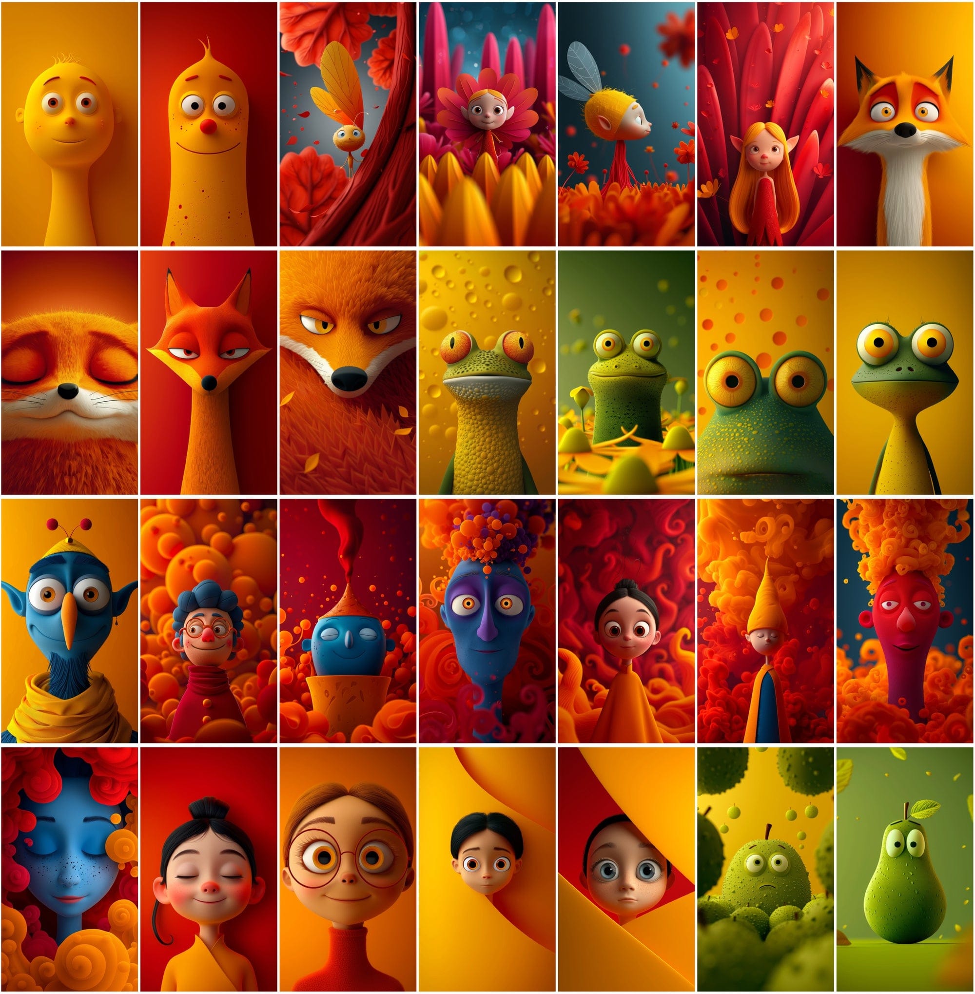 Vibrant Emoji Art Collection: 270 Colorful Illustrations for iPhone Wallpapers & Vertical Canvas Prints Digital Download Sumobundle