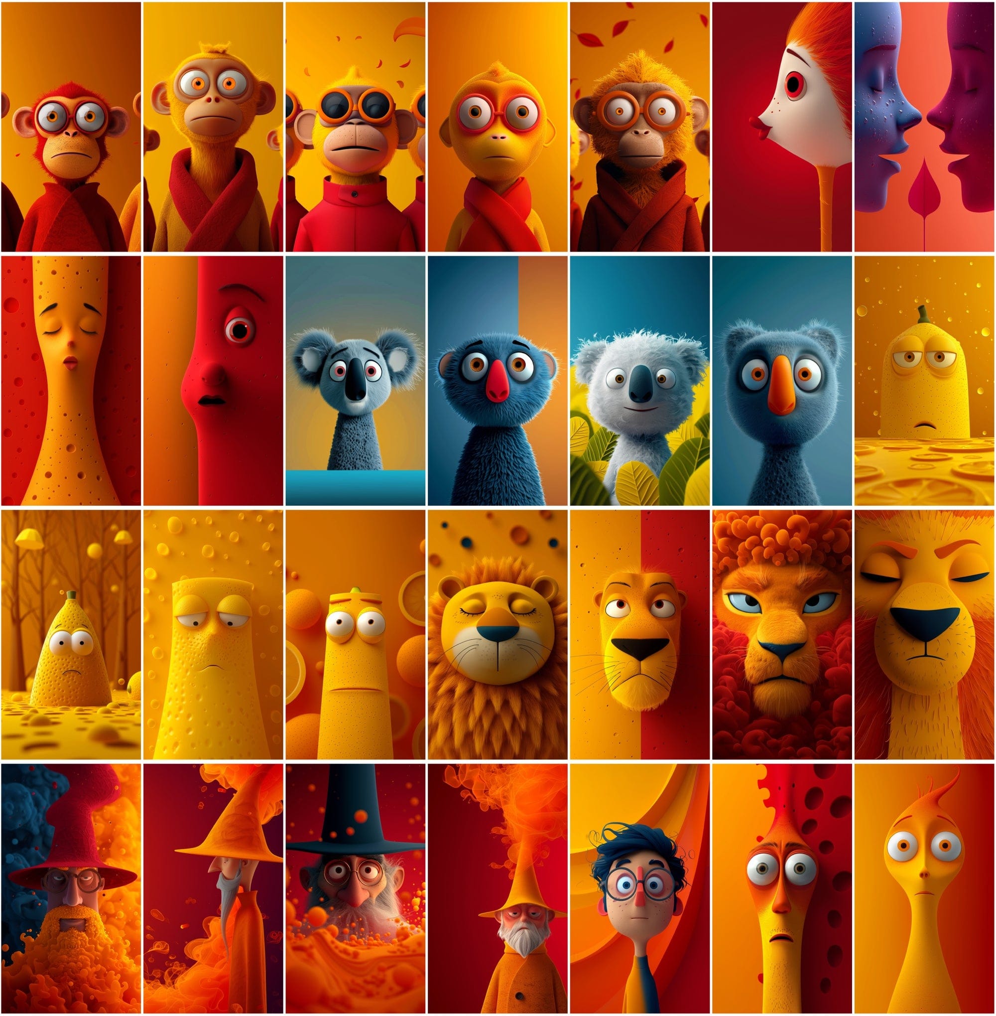 Vibrant Emoji Art Collection: 270 Colorful Illustrations for iPhone Wallpapers & Vertical Canvas Prints Digital Download Sumobundle