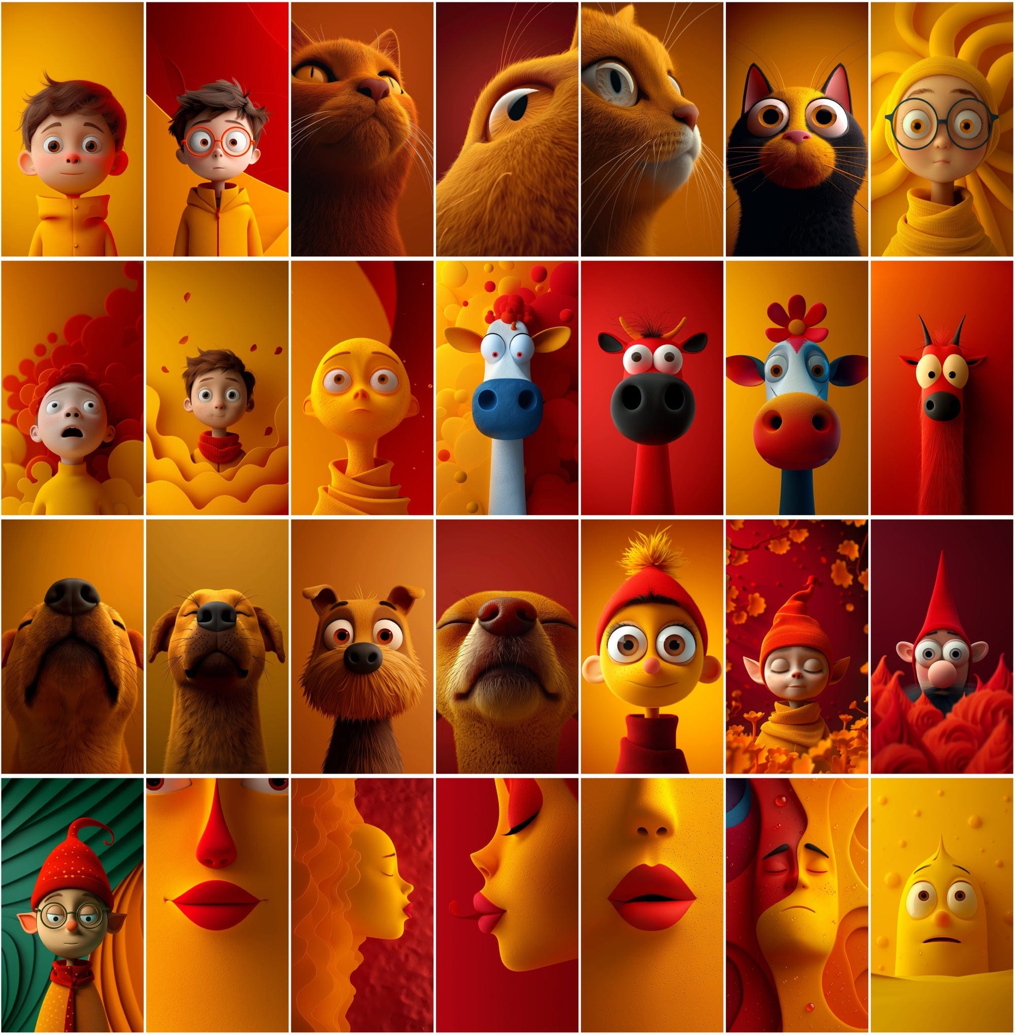 Vibrant Emoji Art Collection: 270 Colorful Illustrations for iPhone Wallpapers & Vertical Canvas Prints Digital Download Sumobundle