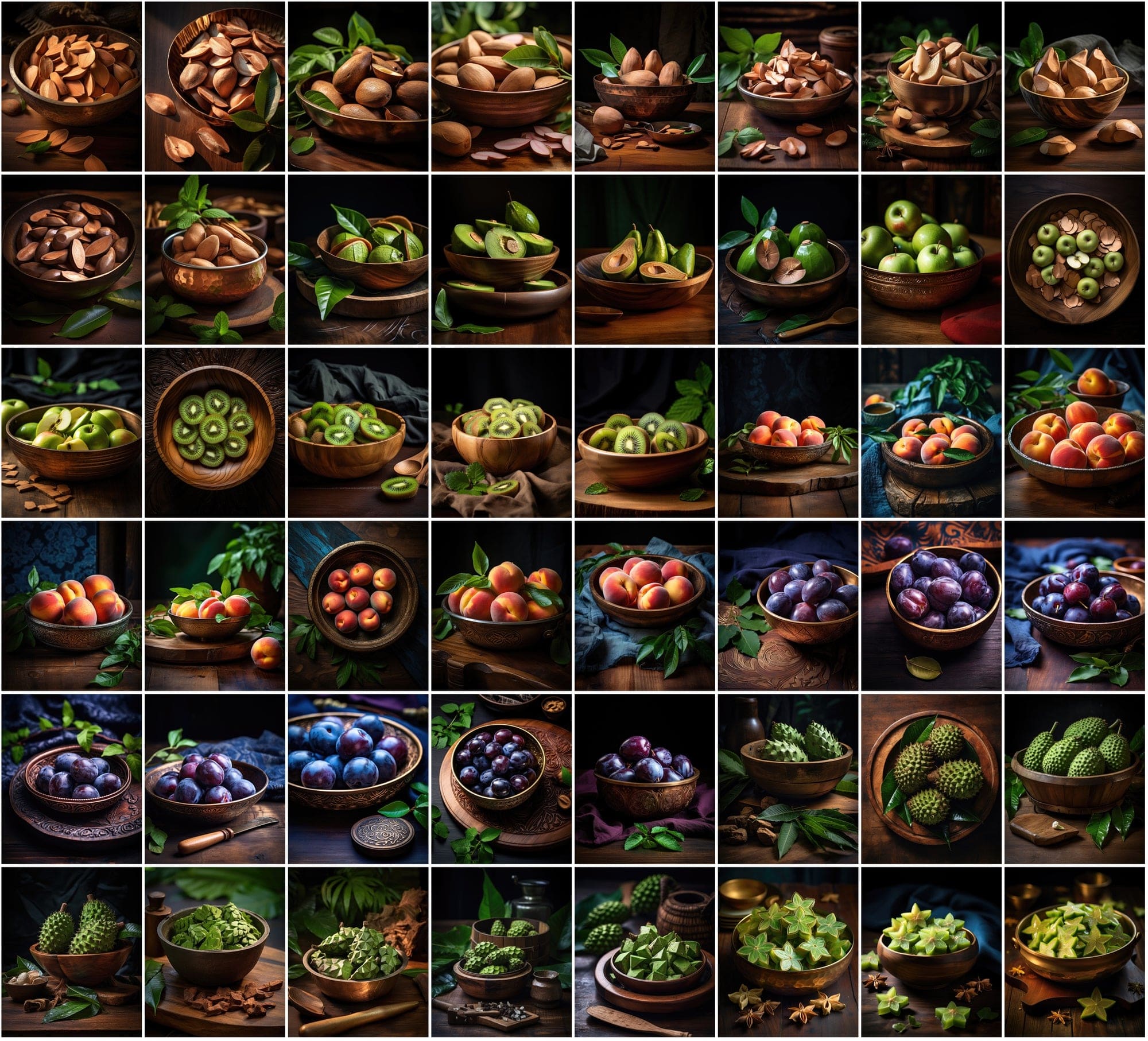 Vibrant Fruit Bowl Image Collection - 620 High-Resolution JPEGs with Commercial License, Colorful and Diverse Digital Download Sumobundle