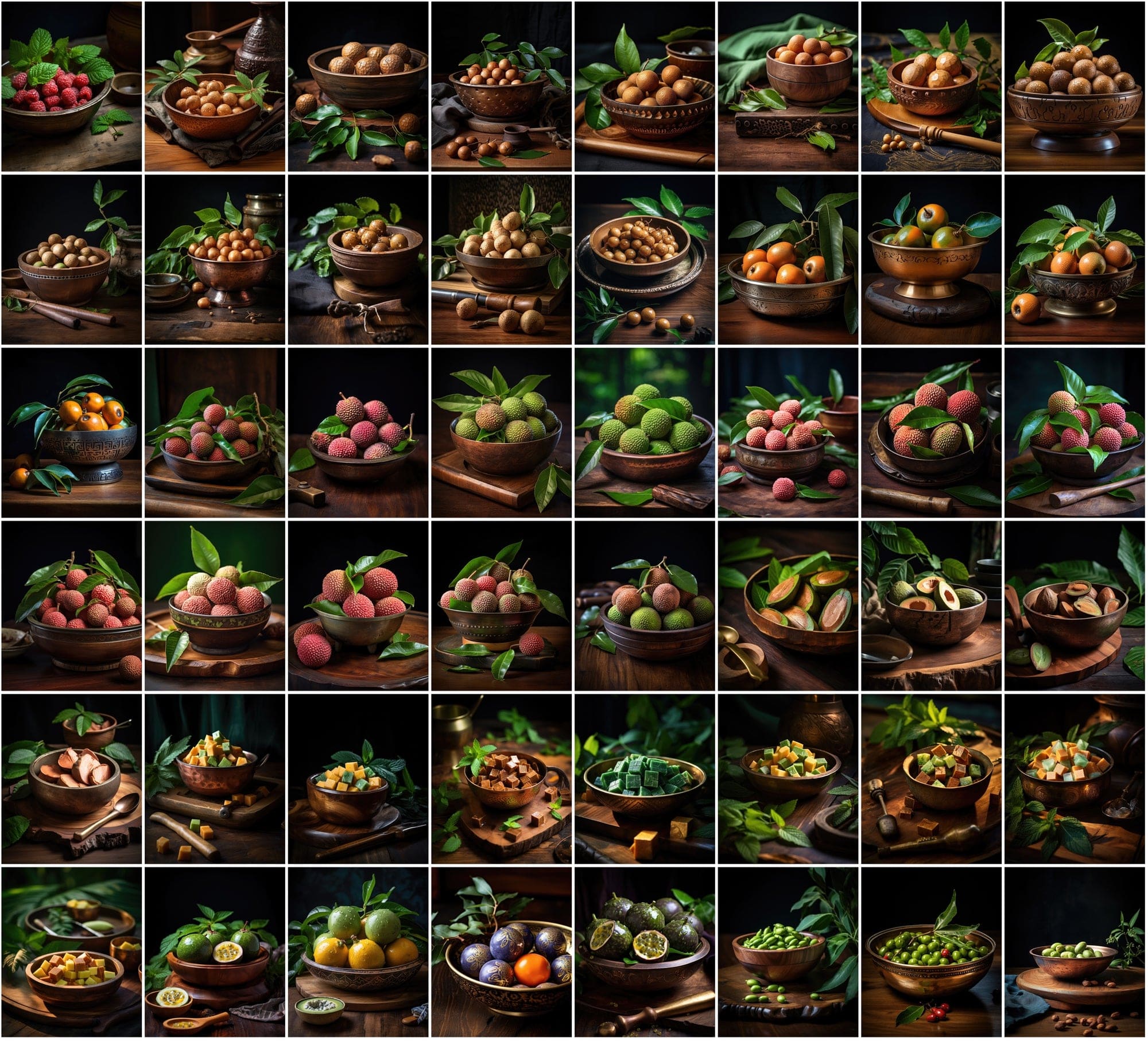 Vibrant Fruit Bowl Image Collection - 620 High-Resolution JPEGs with Commercial License, Colorful and Diverse Digital Download Sumobundle