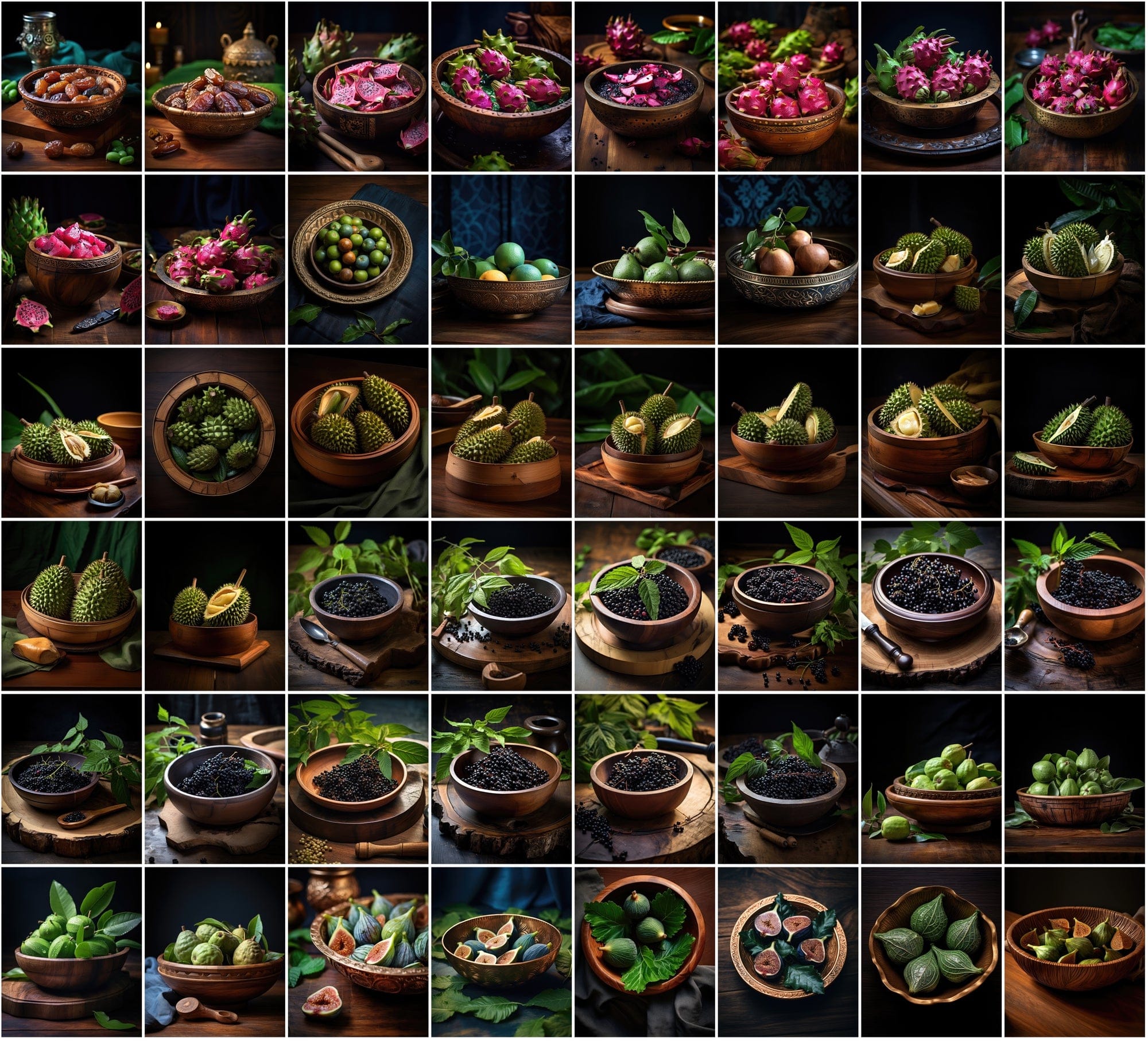 Vibrant Fruit Bowl Image Collection - 620 High-Resolution JPEGs with Commercial License, Colorful and Diverse Digital Download Sumobundle