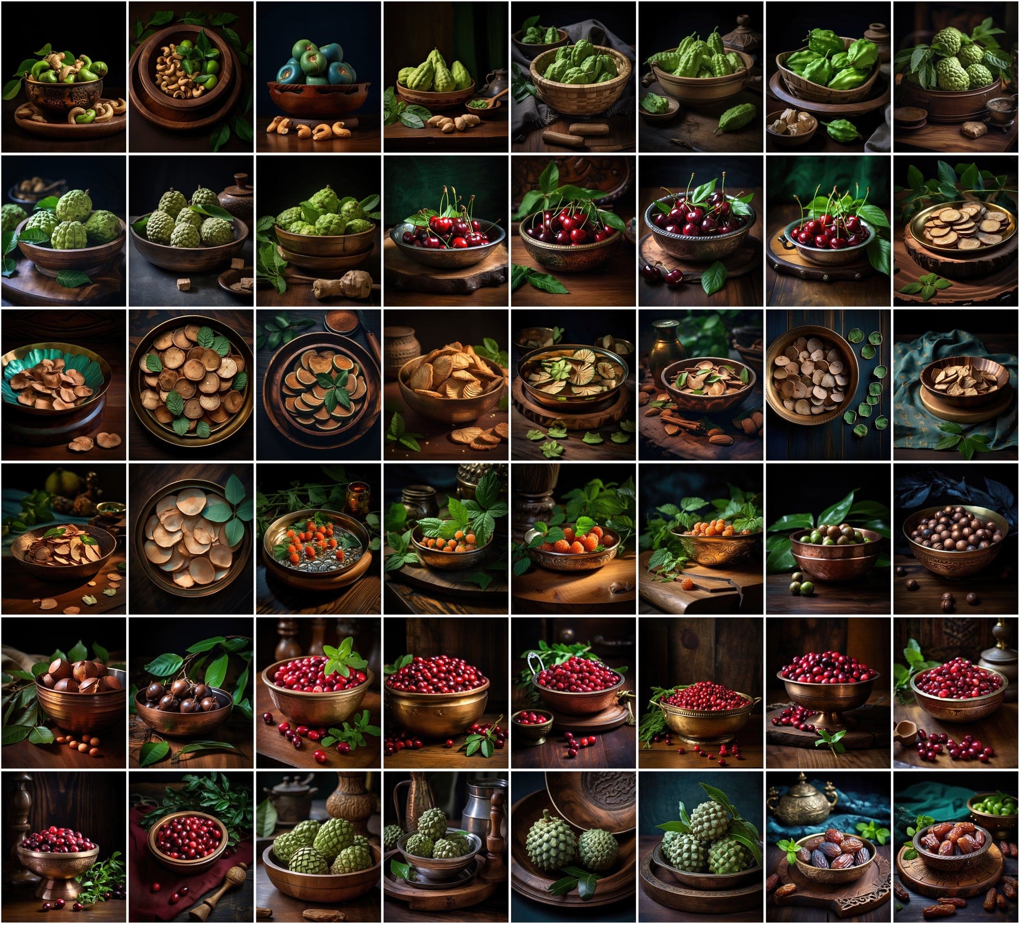 Vibrant Fruit Bowl Image Collection - 620 High-Resolution JPEGs with Commercial License, Colorful and Diverse Digital Download Sumobundle