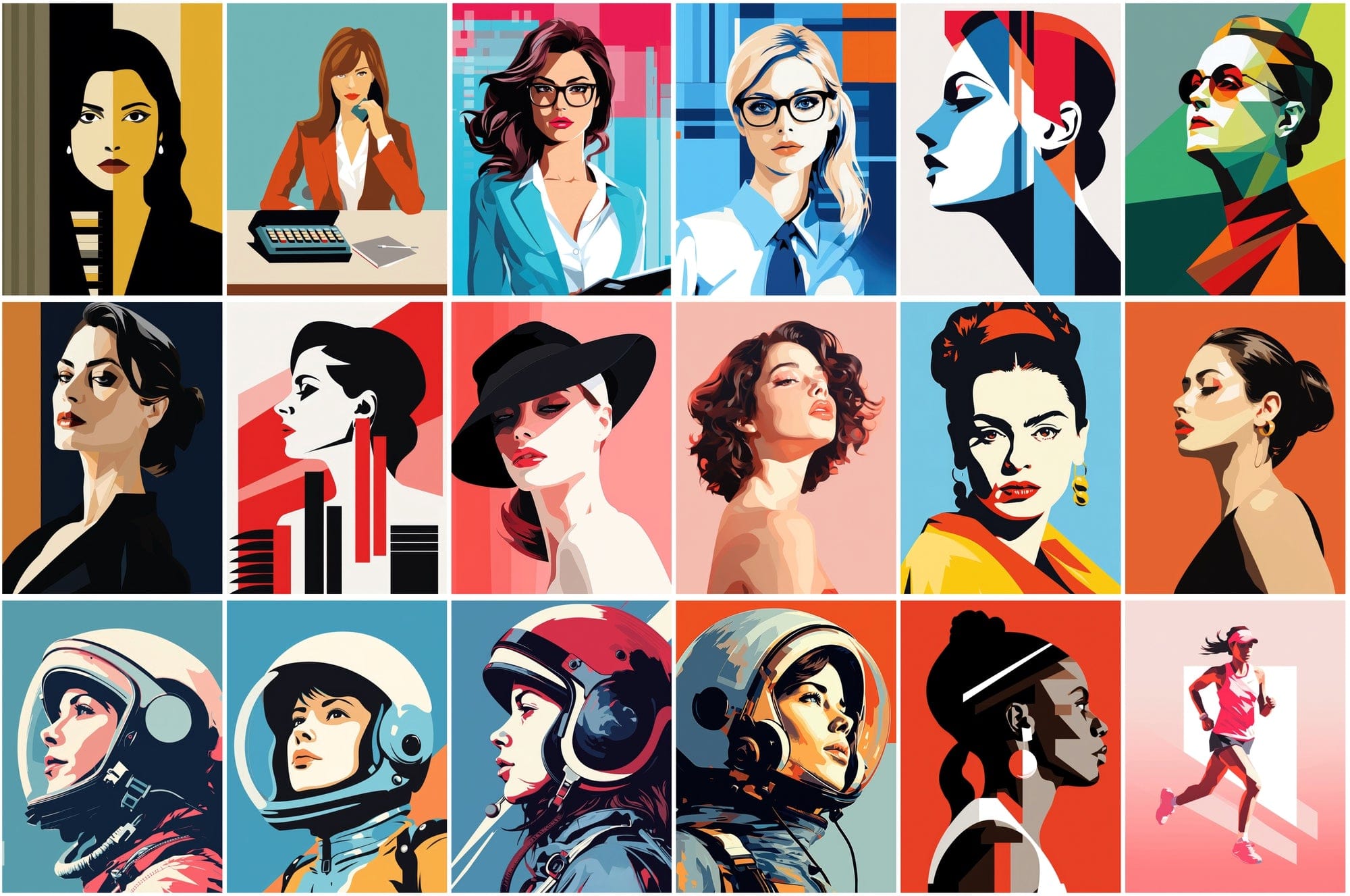 Women's Professions in PNGs - 110 Vibrant High-Resolution Images Depicting Various Jobs Digital Download Sumobundle