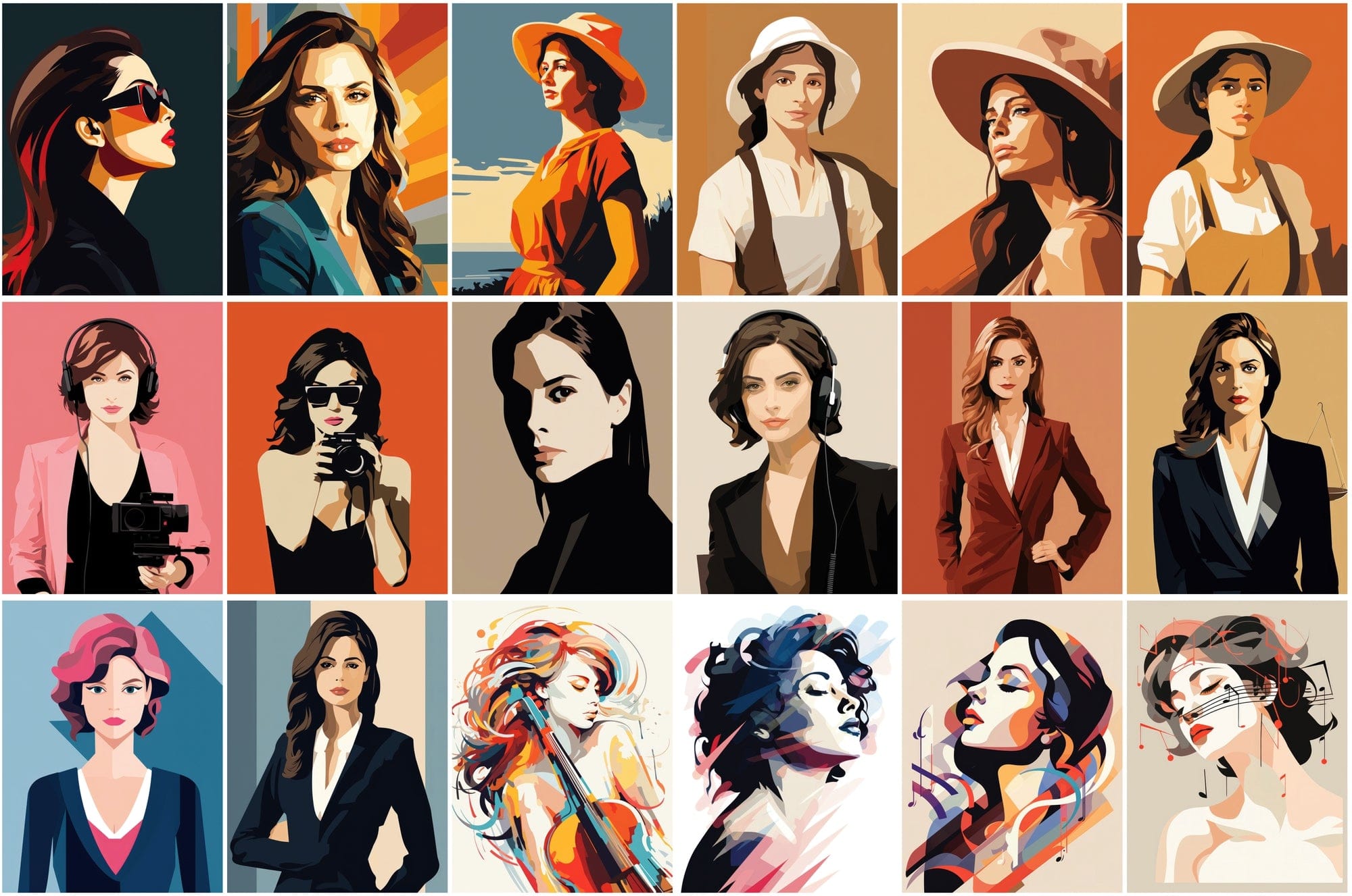 Women's Professions in PNGs - 110 Vibrant High-Resolution Images Depicting Various Jobs Digital Download Sumobundle