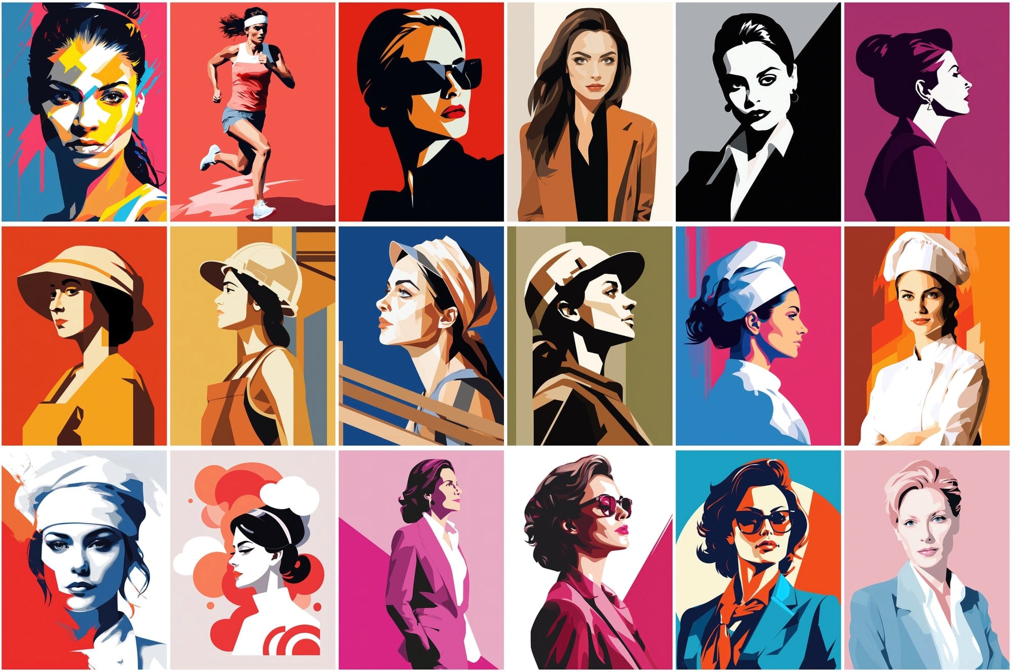 Women's Professions in PNGs - 110 Vibrant High-Resolution Images Depicting Various Jobs Digital Download Sumobundle