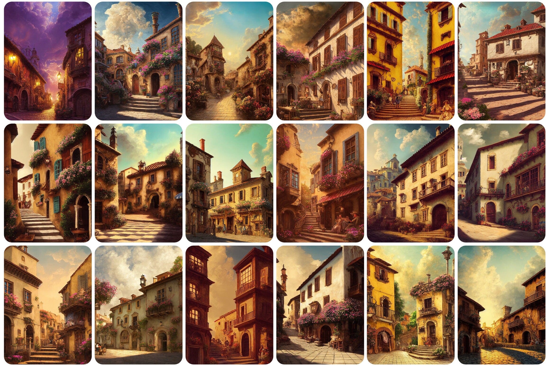 110+ High-Resolution Paintings of Renaissance-Inspired Taverns and Villas - Good for Home Decor, Art History Study - Historical Architecture Digital Download Sumobundle