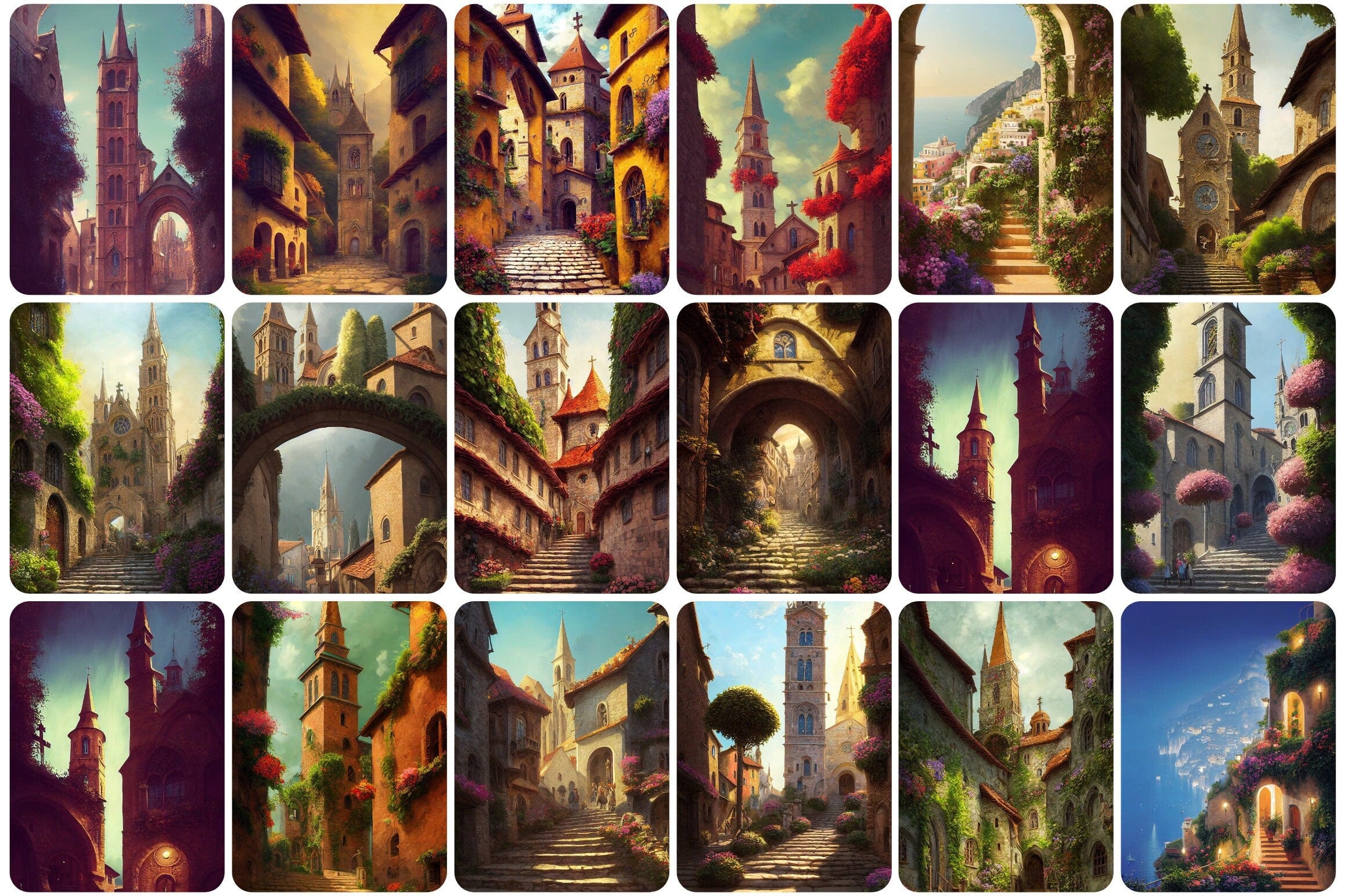 110+ High-Resolution Paintings of Renaissance-Inspired Taverns and Villas - Good for Home Decor, Art History Study - Historical Architecture Digital Download Sumobundle