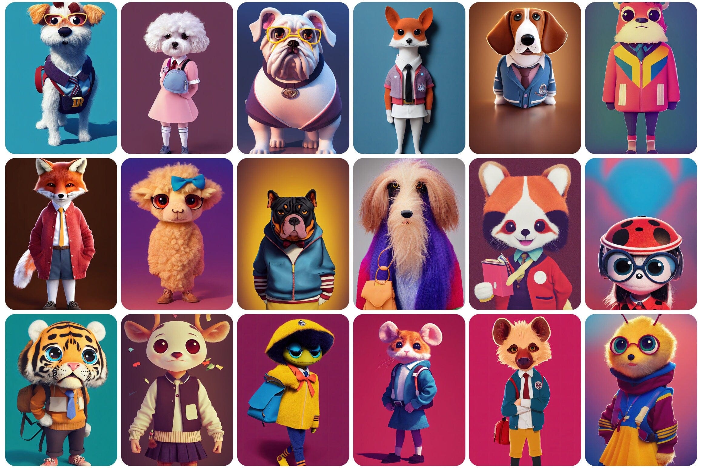 115+ Cute School Animals Digital Download Sumobundle
