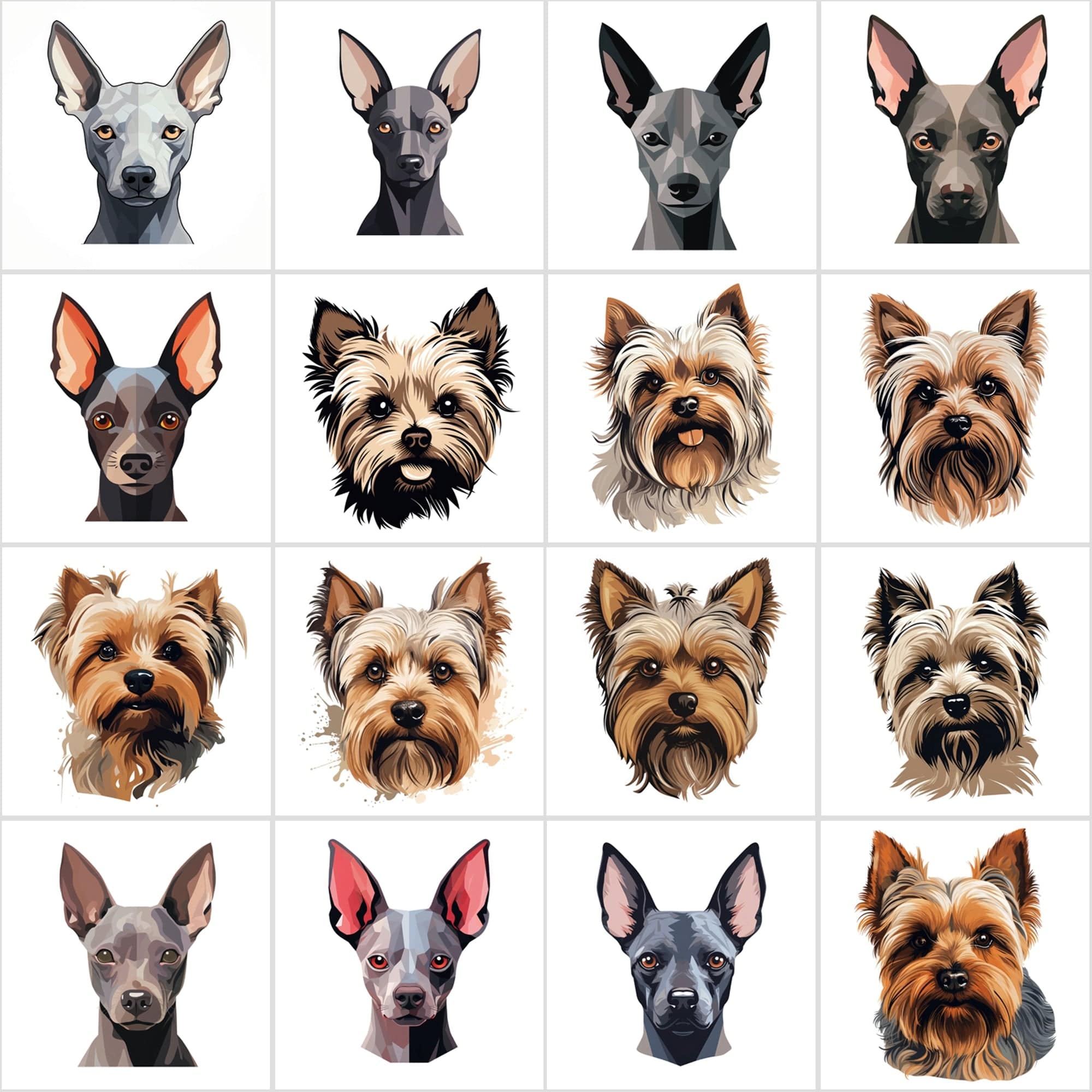 1180 Premium Dog Breed Images: High-Resolution, Transparent & White Background, Commercial License - Perfect for Designers & Pet Enthusiasts Digital Download Sumobundle