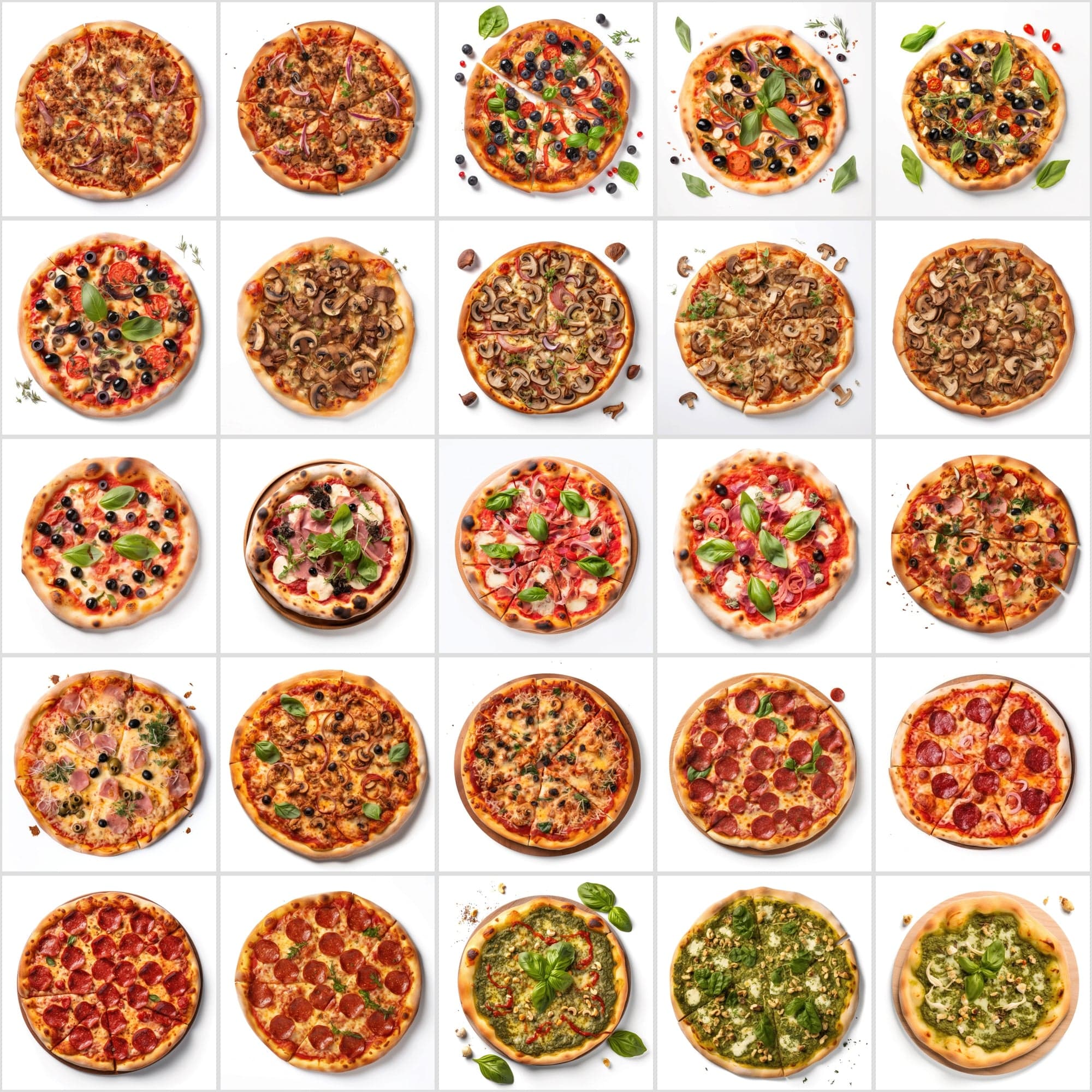 120 Pizza Images with Commercial License - Transparent PNG Digital Download Sumobundle