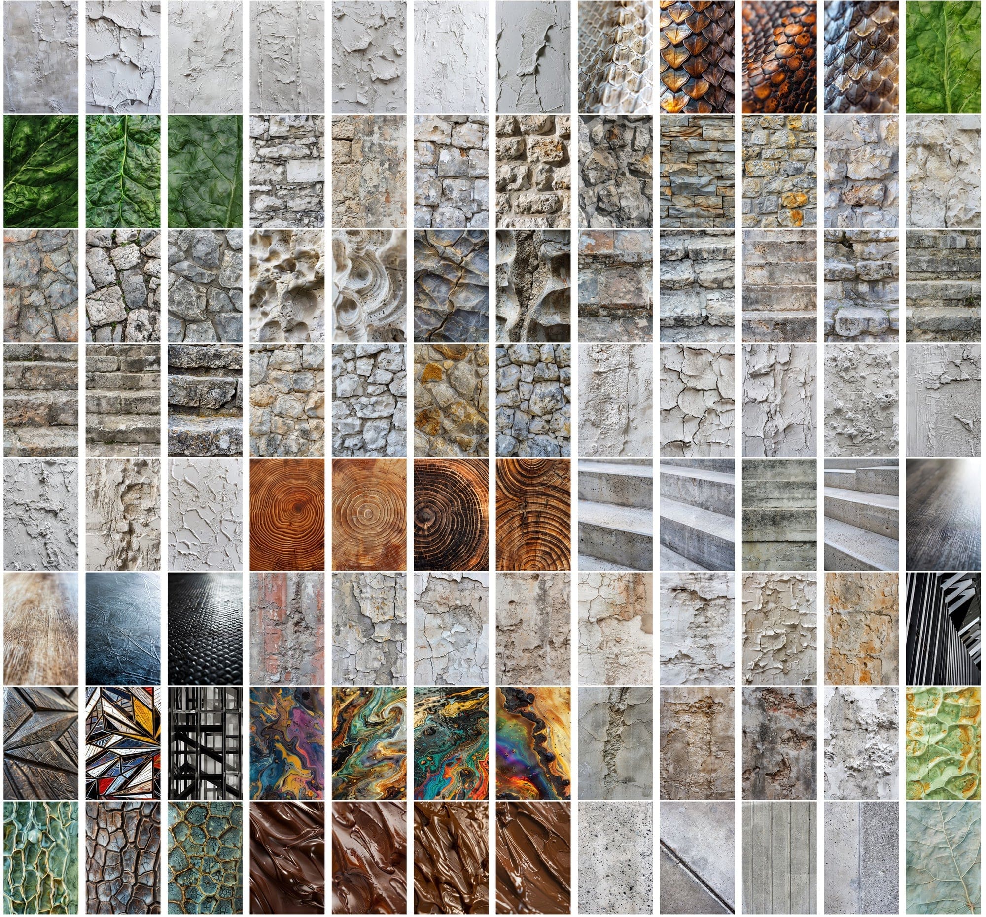 1700+ High-Resolution Texture JPG Images | Plaster, Urban, Fabric, Organic, Abstract & More | Commercial License Digital Download Sumobundle