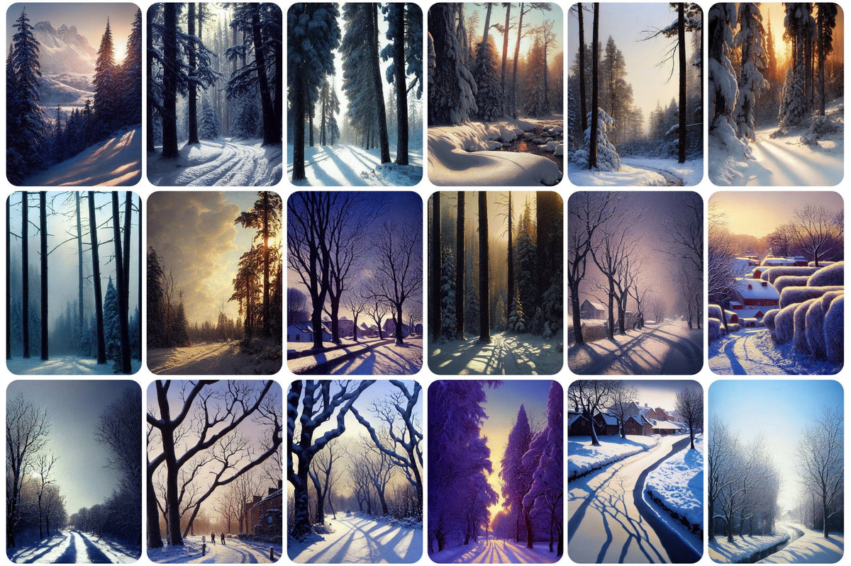175 High-Resolution, Breathtaking Winter Landscape Photos - Perfect fo