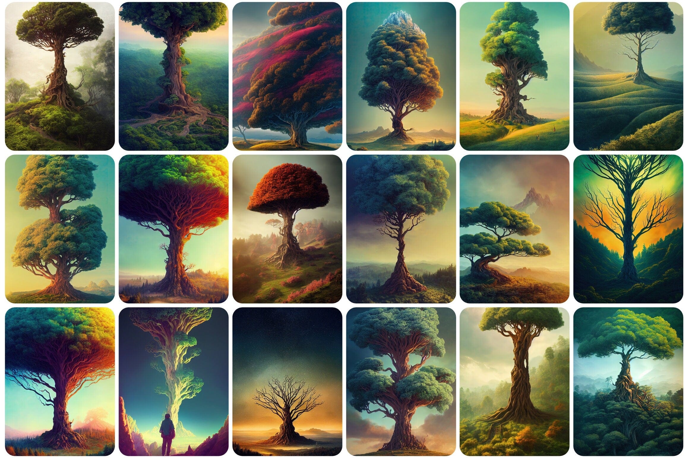 190 Surreal Tree Printable Wall Art Images - Brighten up any Room with Vibrant Animal Wall Art - New York and Paris Prints, Digital Download Digital Download Sumobundle