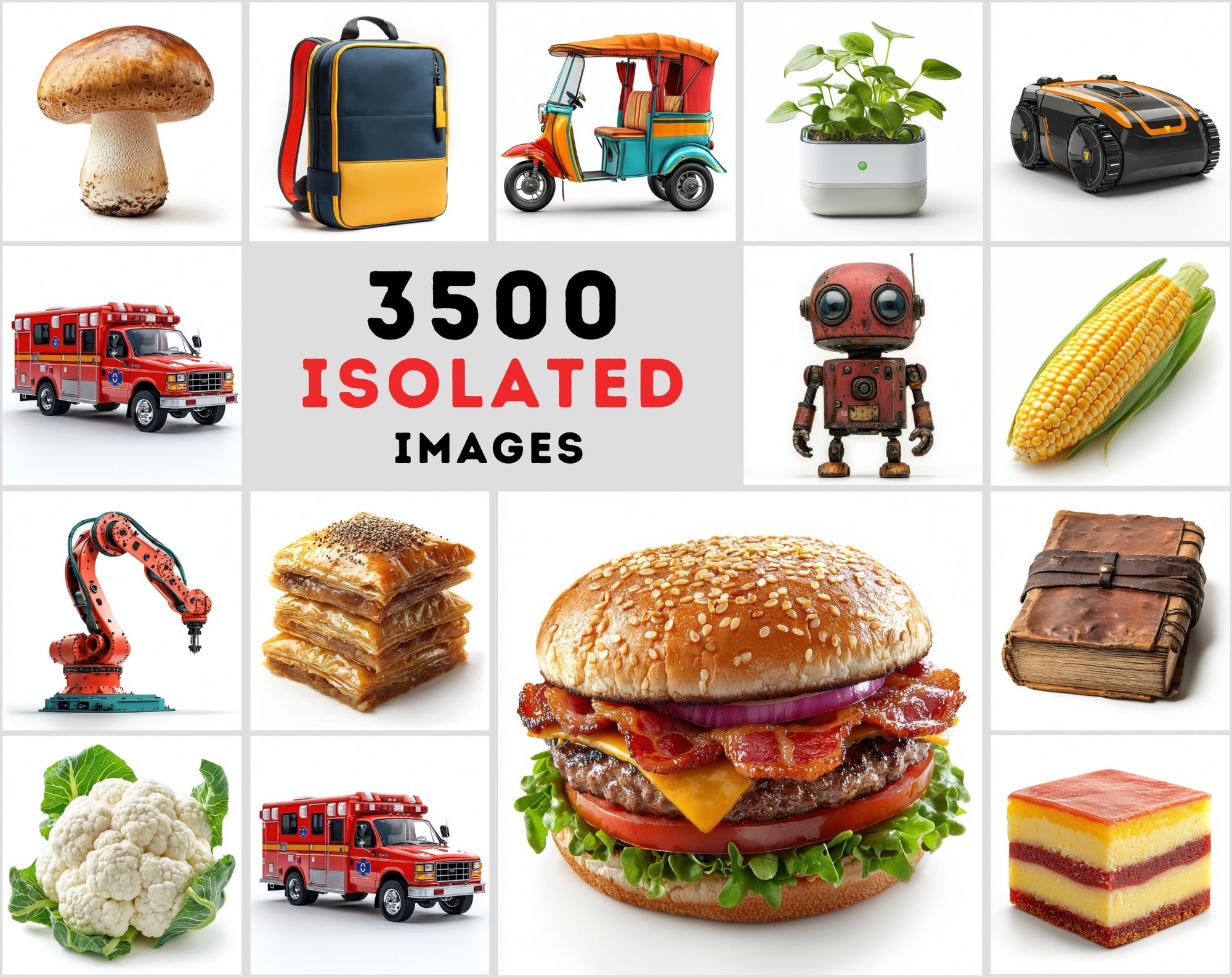 3500 High-Res Isolated Images | Food, Tech, Travel & More