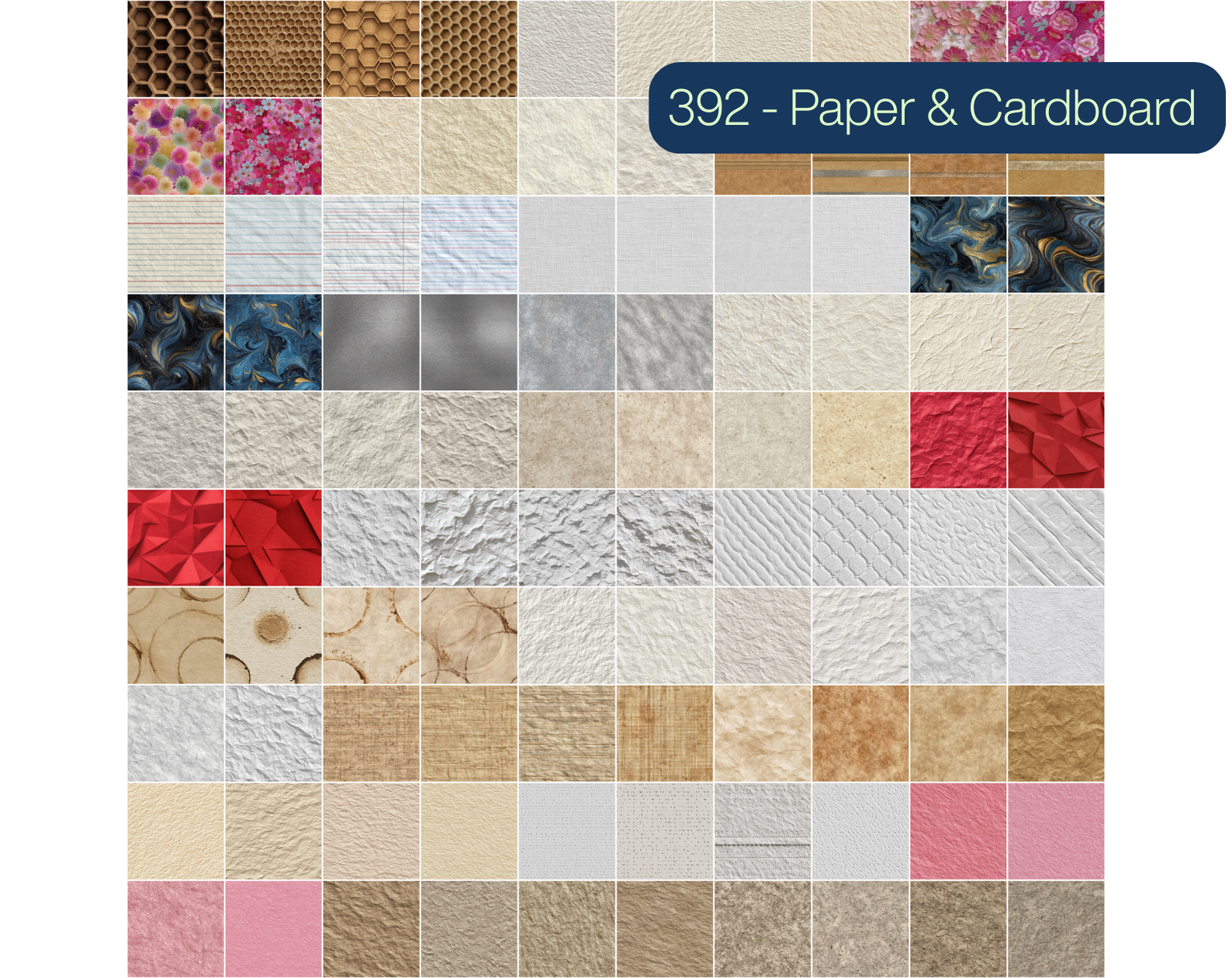 3155 Seamless Patterns Mega Bundle – Fabrics, Wood, Stone, Metal, Organic, Paper & More (Commercial Use)