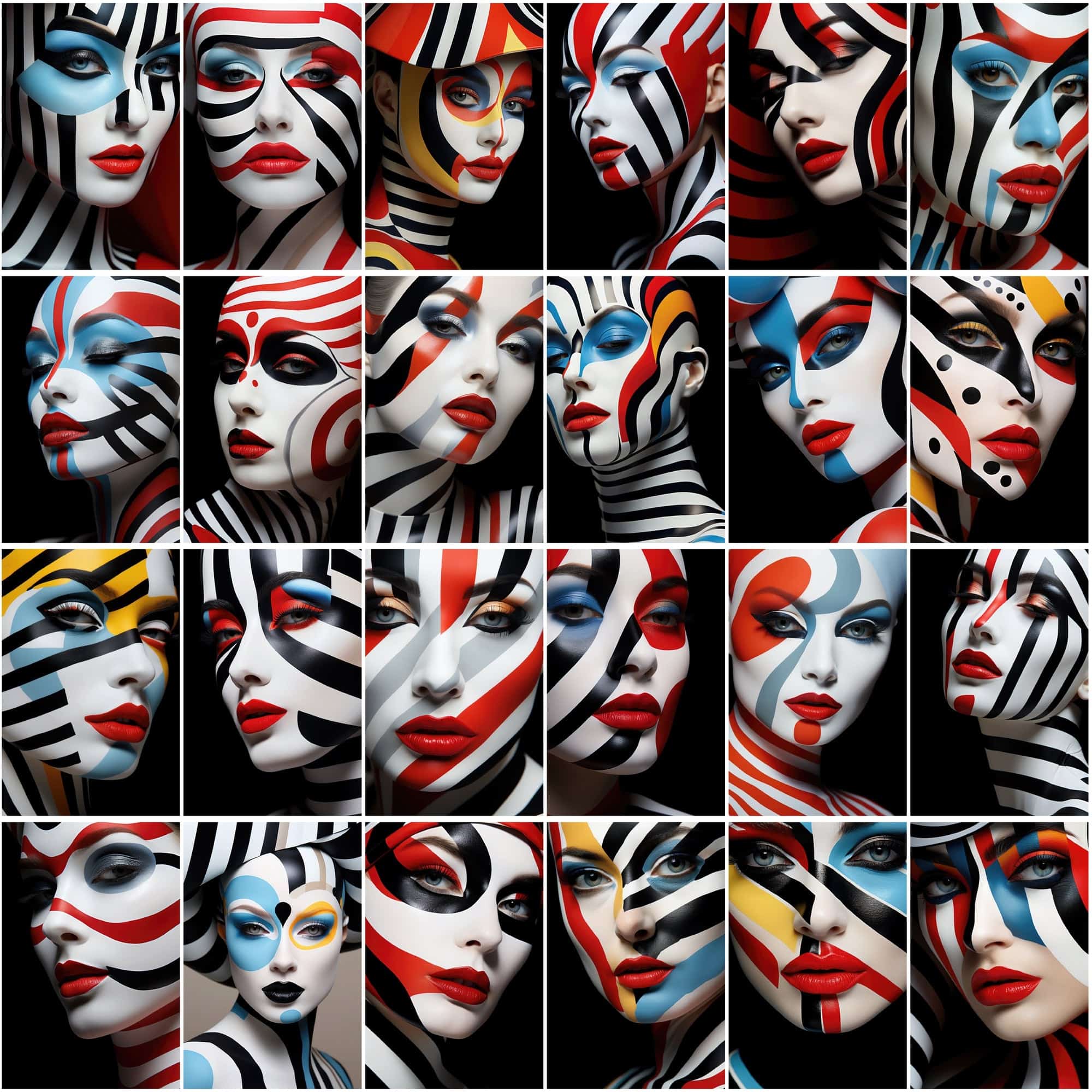 200 Artistic Portraits Bundle - Striking Illusion, Dramatic Makeup, Commercial License Digital Download Sumobundle
