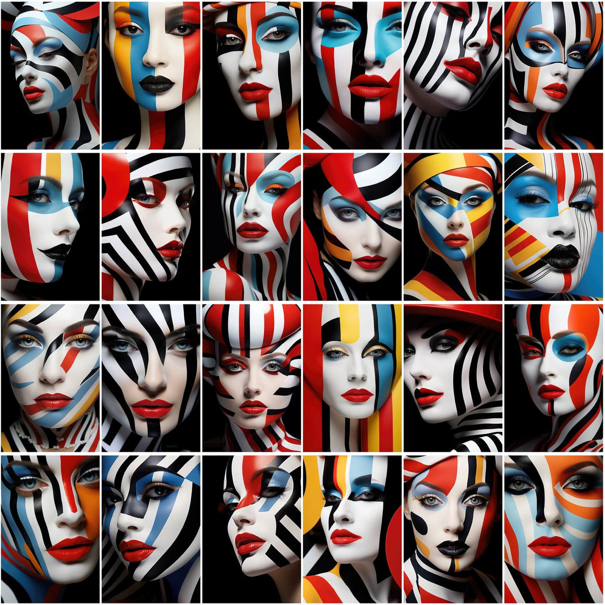 200 Artistic Portraits Bundle - Striking Illusion, Dramatic Makeup, Co