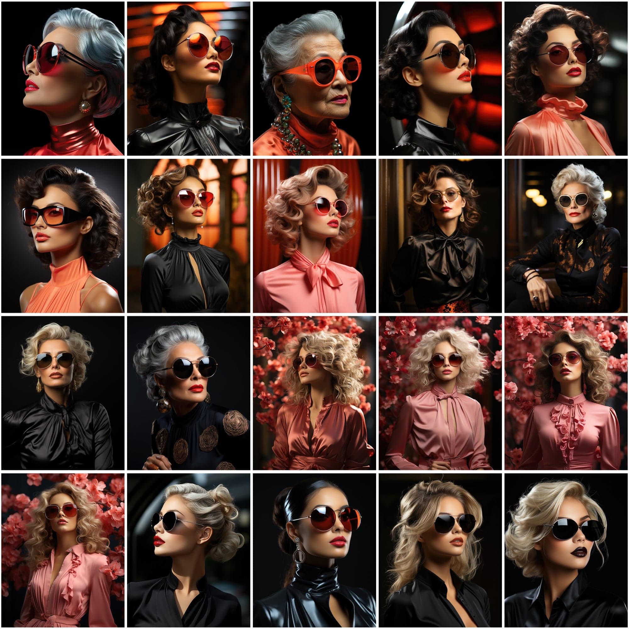 200 High-Resolution PNG Images of Fashionable Women in Trendy Outfits and Sunglasses - Commercial License Included Digital Download Sumobundle