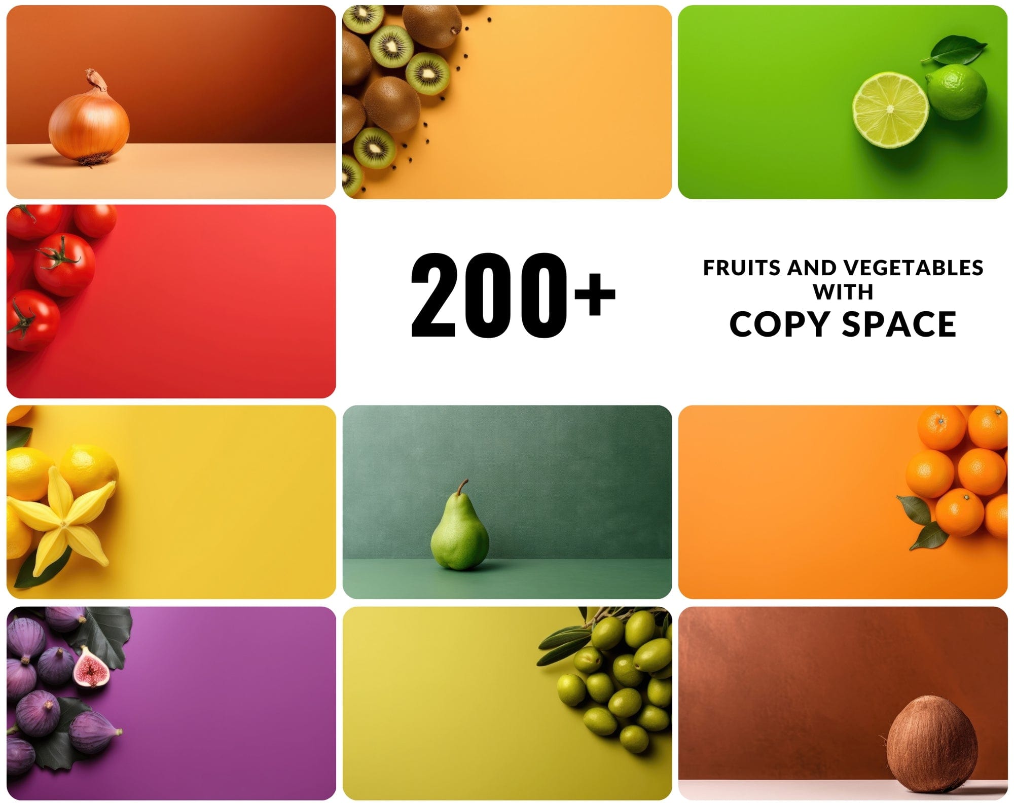200 Premium PNG Fruits and Vegetables Images Perfect for Copy Space Digital Download Sumobundle