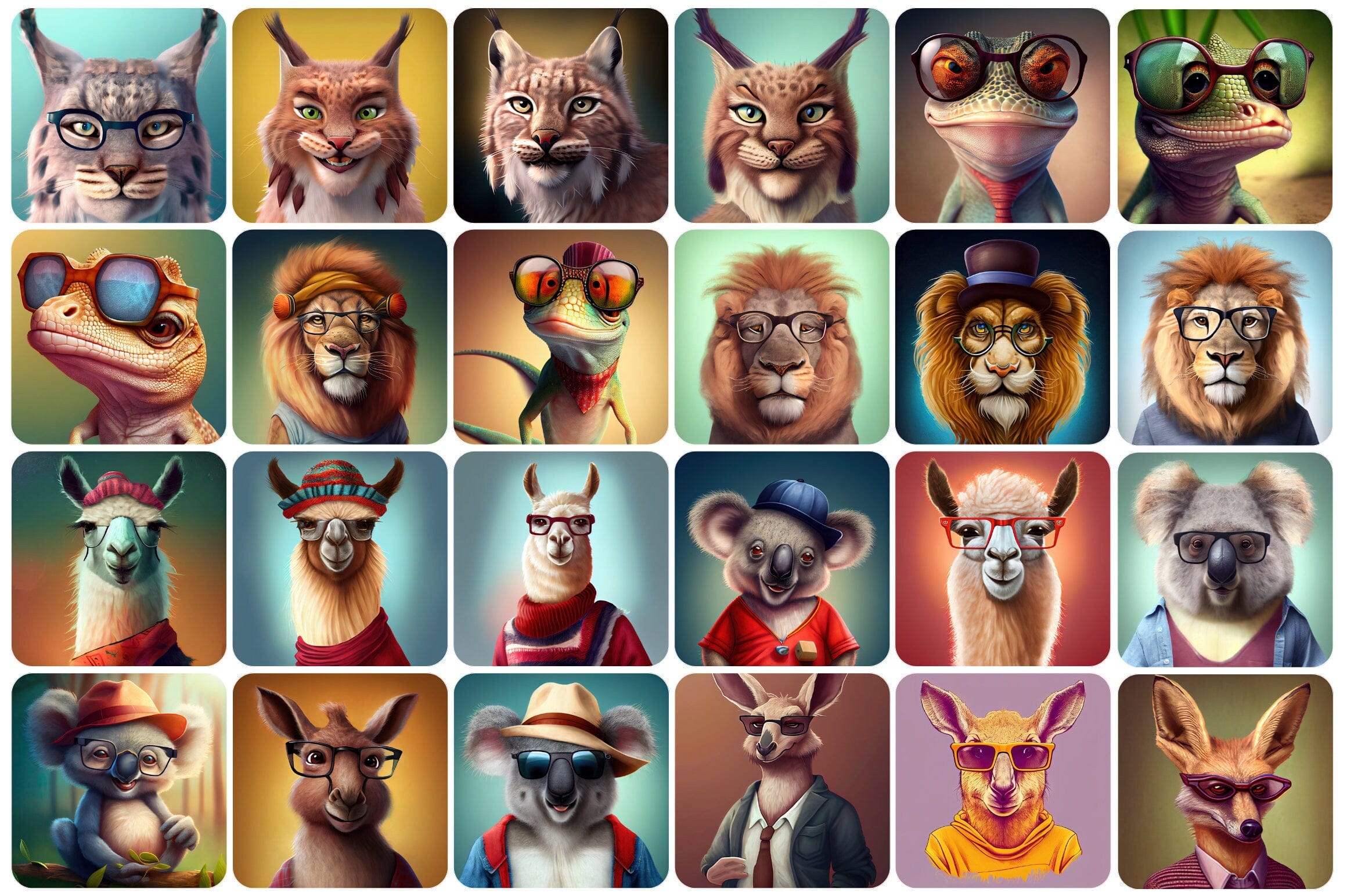210 Printable Funny and Unique Animal Images - Perfect for Home Decor, Greeting Cards - Collection of Whimsical and Amusing Animal Photos Digital Download Sumobundle