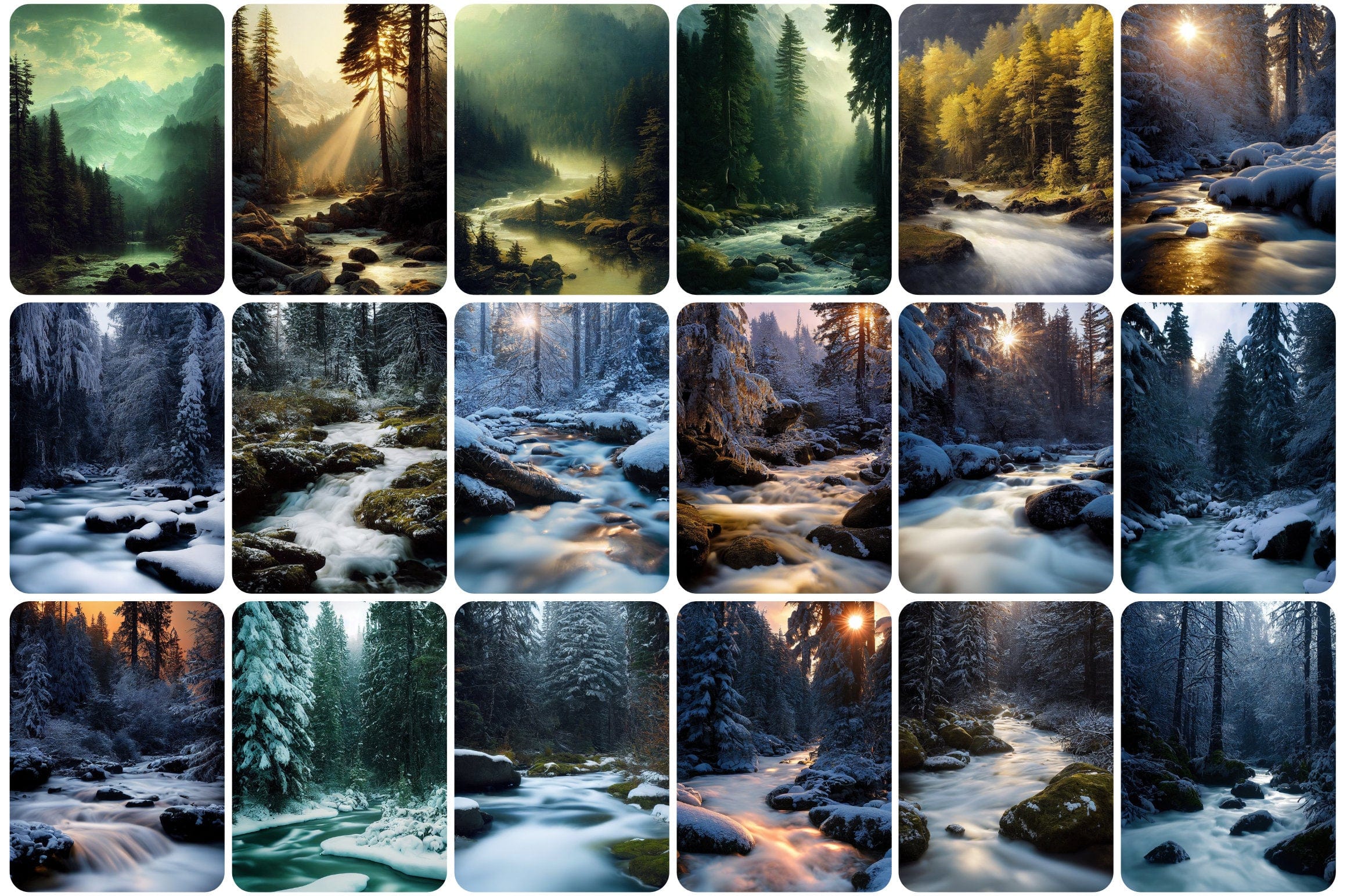 255 Vibrant Forest and Nature Images - Perfect for Home Decor, Photography, and Printables - A Spectacular Collection of Natural Landscapes Digital Download Sumobundle