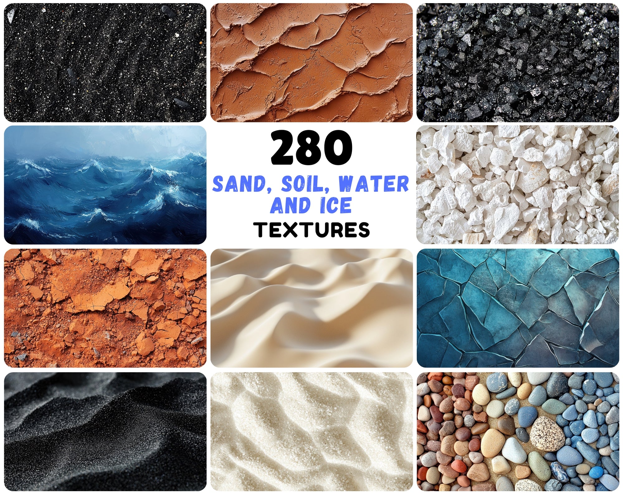 280 Sand, Soil, Water, and Ice Textures