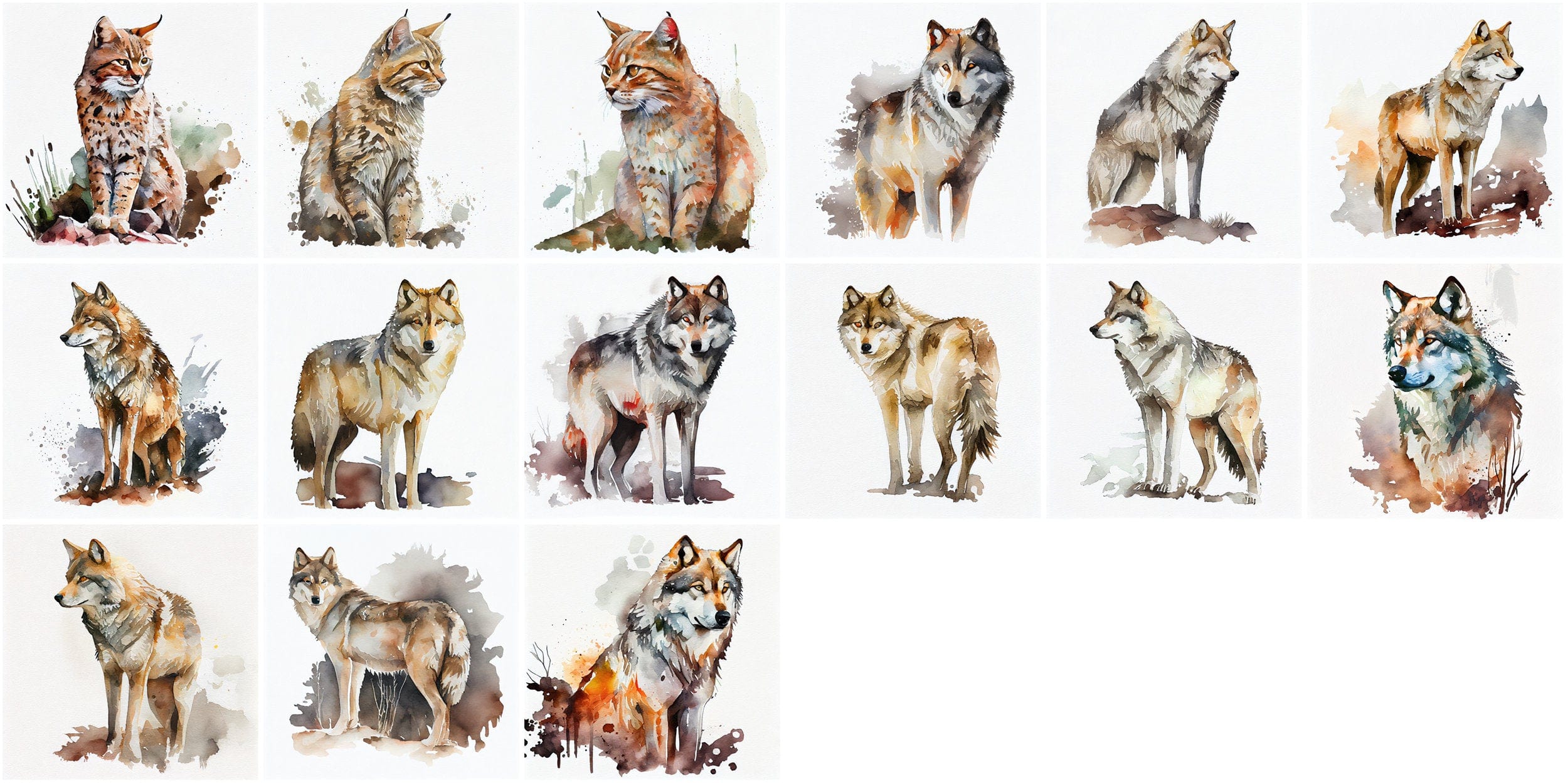 290 Watercolor Animal Images Perfect for DIY Crafts, Projects and Sublimation, Transparent Watercolor Animals, PNG animals, Clipart animals Digital Download Sumobundle
