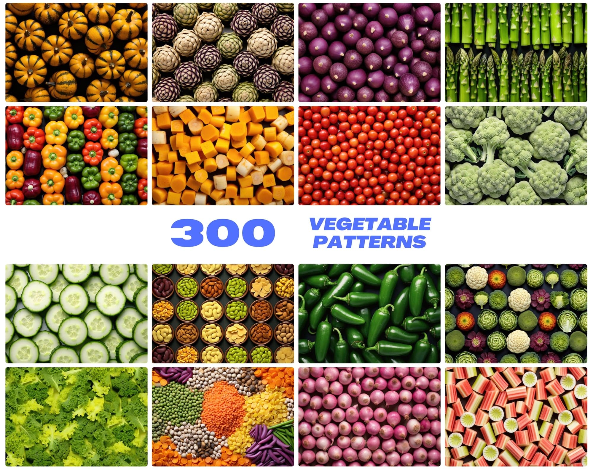 300 Vegetable PNG Images, High-Resolution Veggies Backgrounds, Commercial License Included Digital Download Sumobundle