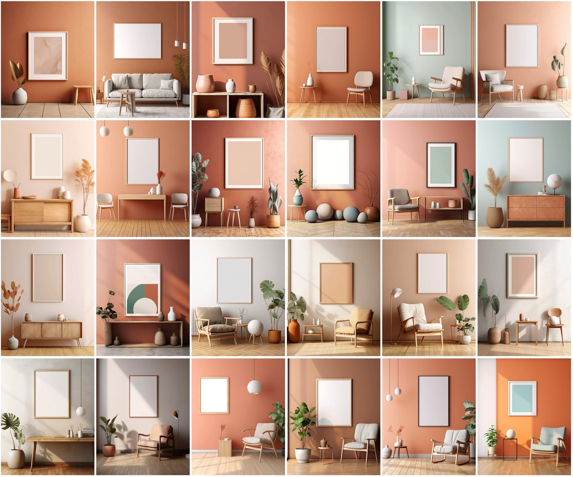 320 Scandinavian Frame Mockups Bundle - Professional Wall Art Mockups Digital Download Sumobundle